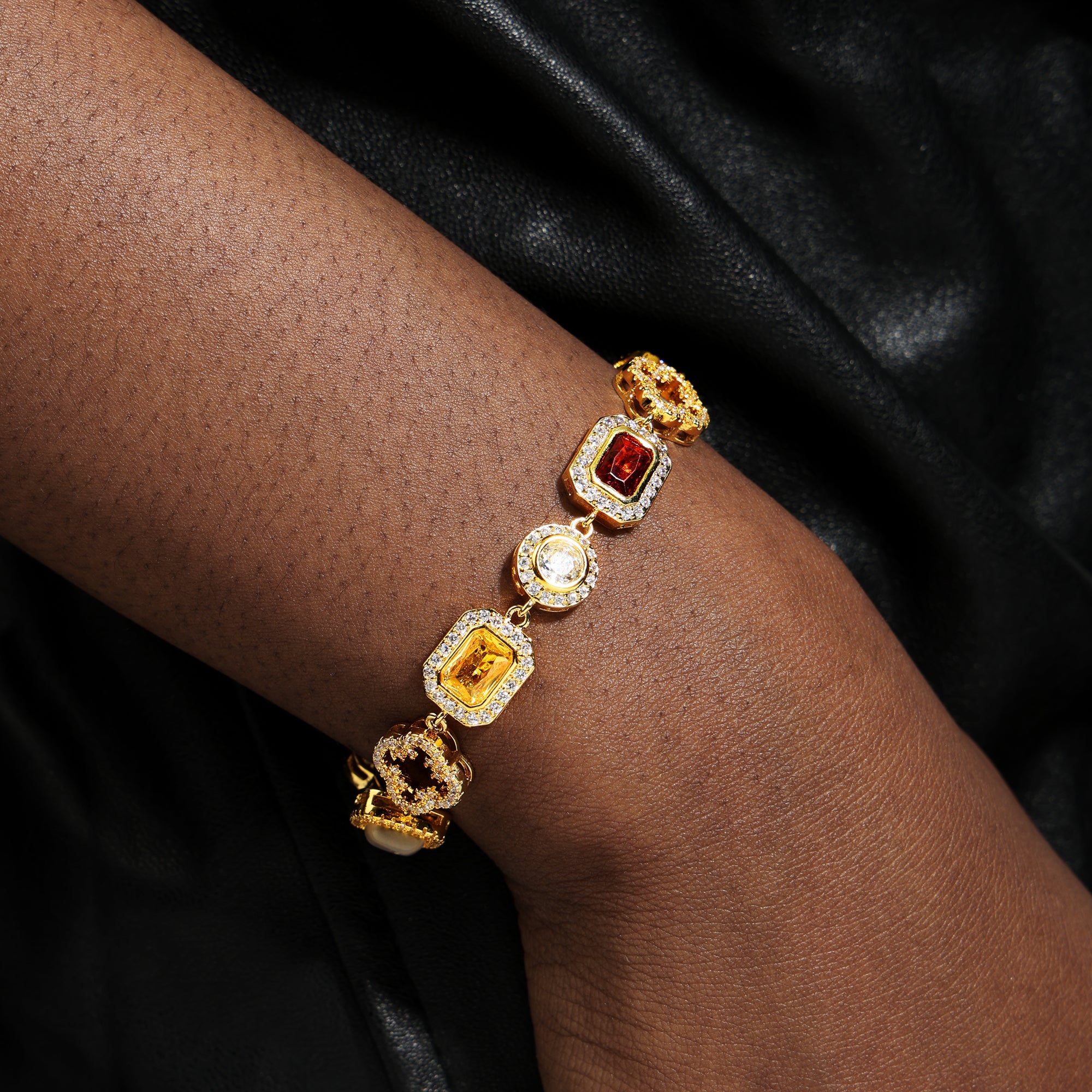 Iced Gemstone Bracelet