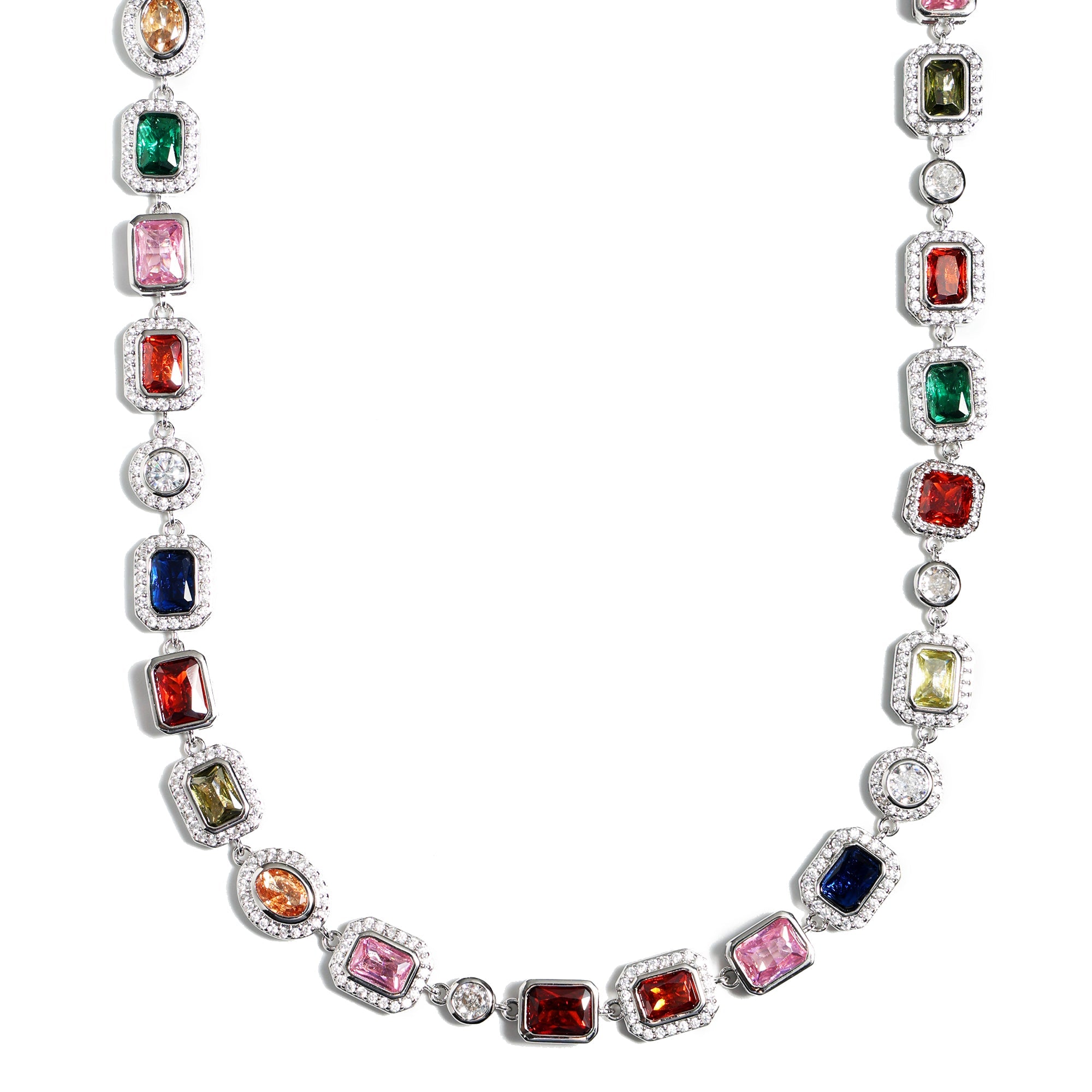 Charming Multicolor Gemstone Necklace