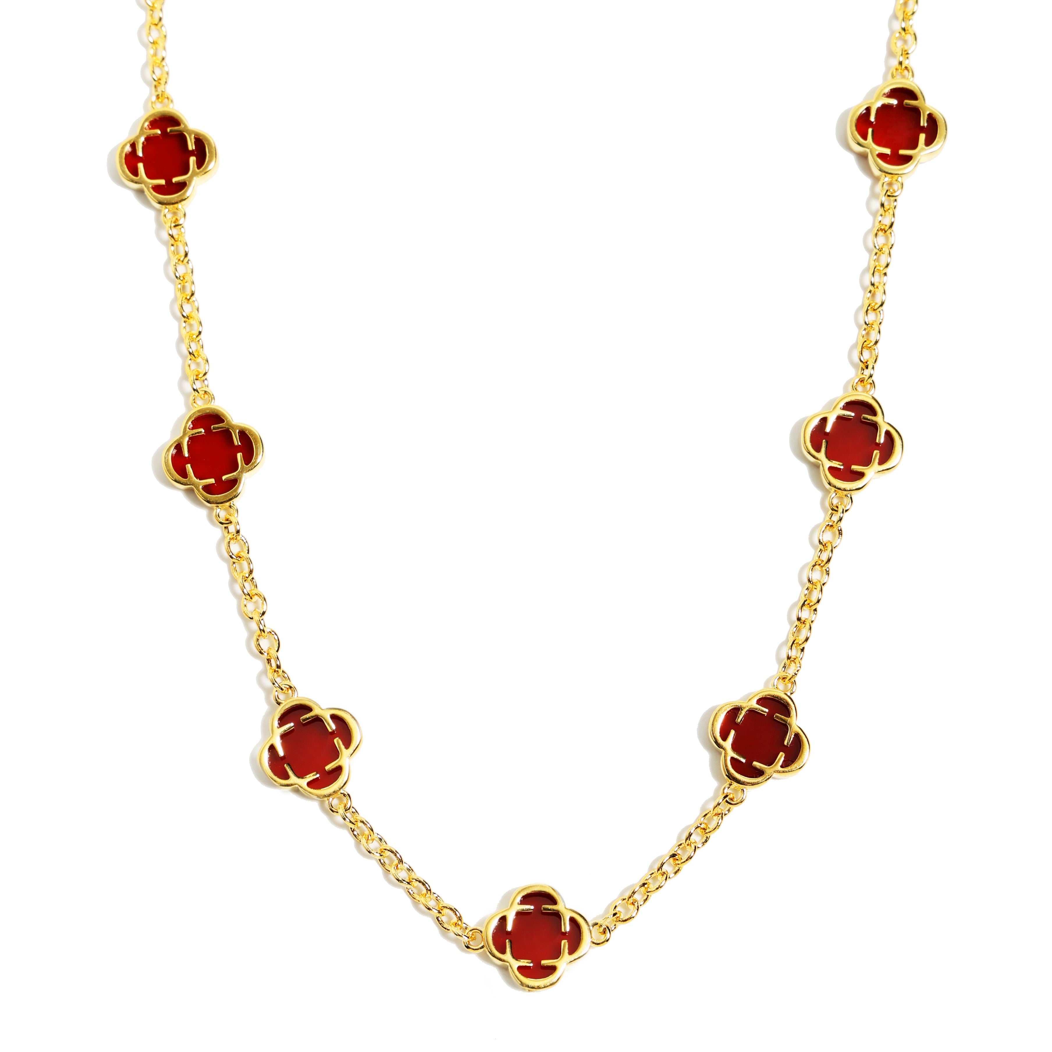 Red Clover Gemstone Bracelet