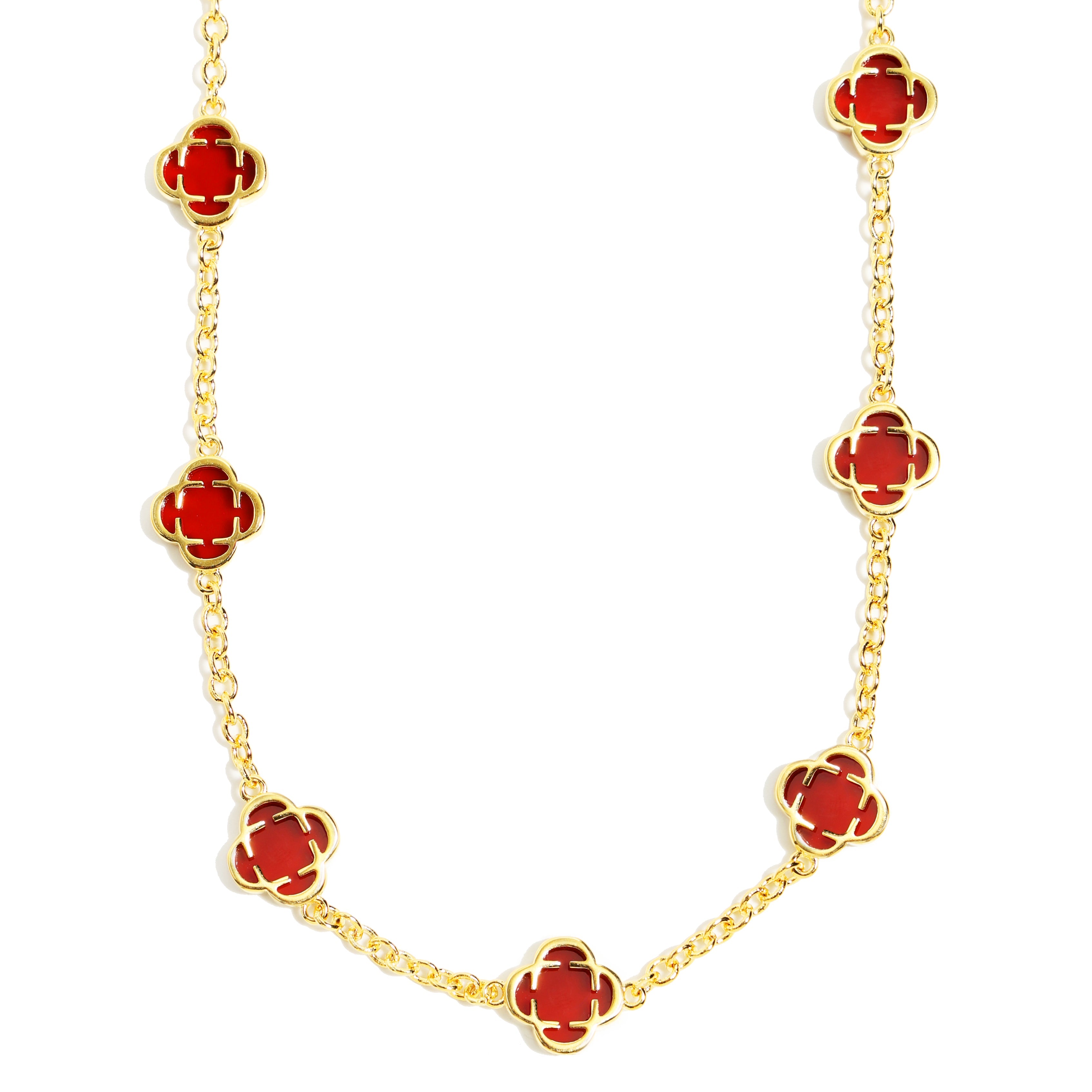 Red Clover Gemstone Bracelet
