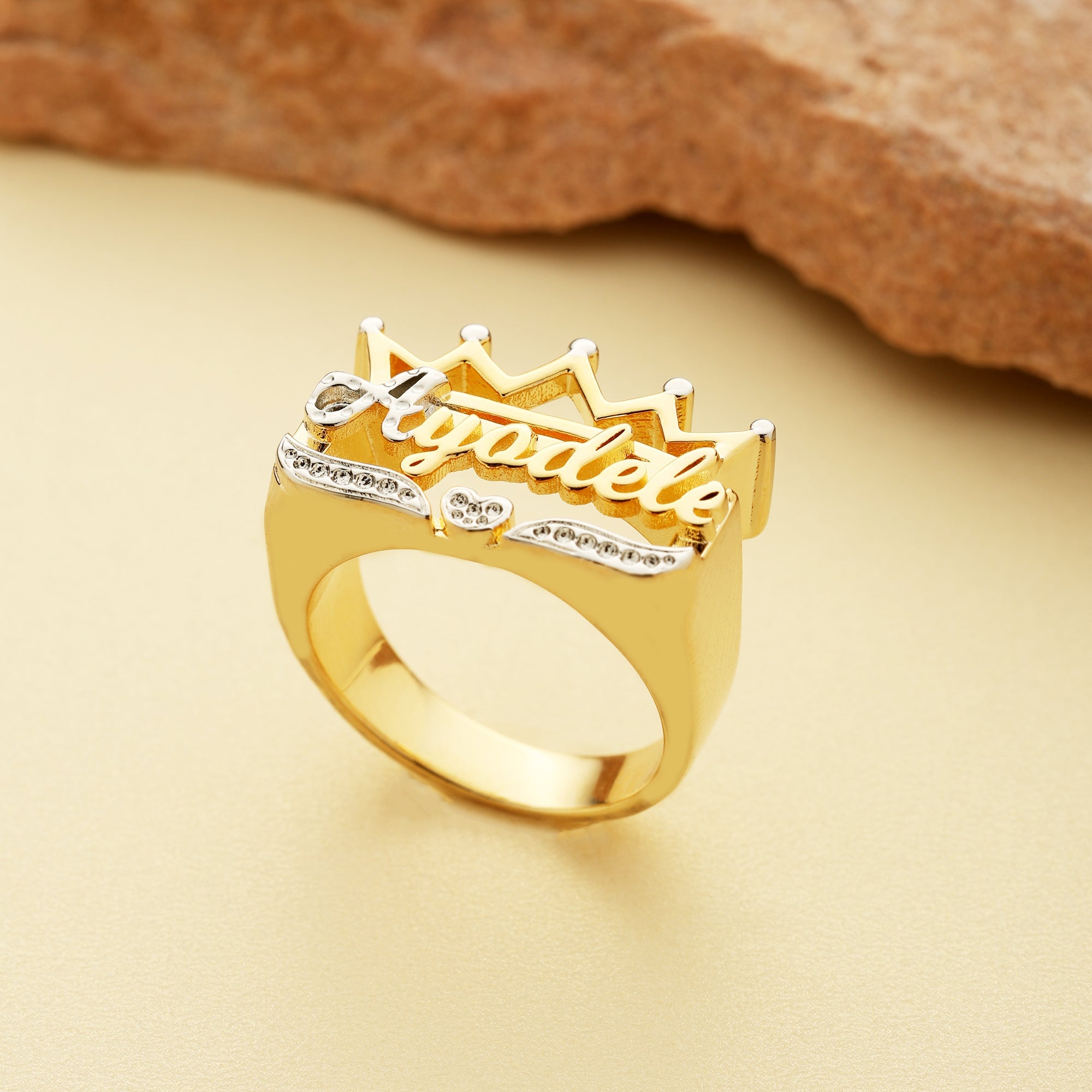 Crown Name Ring
