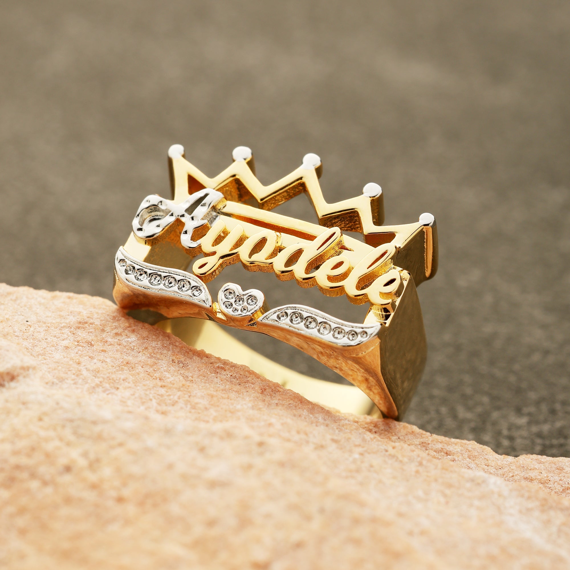 Crown Name Ring