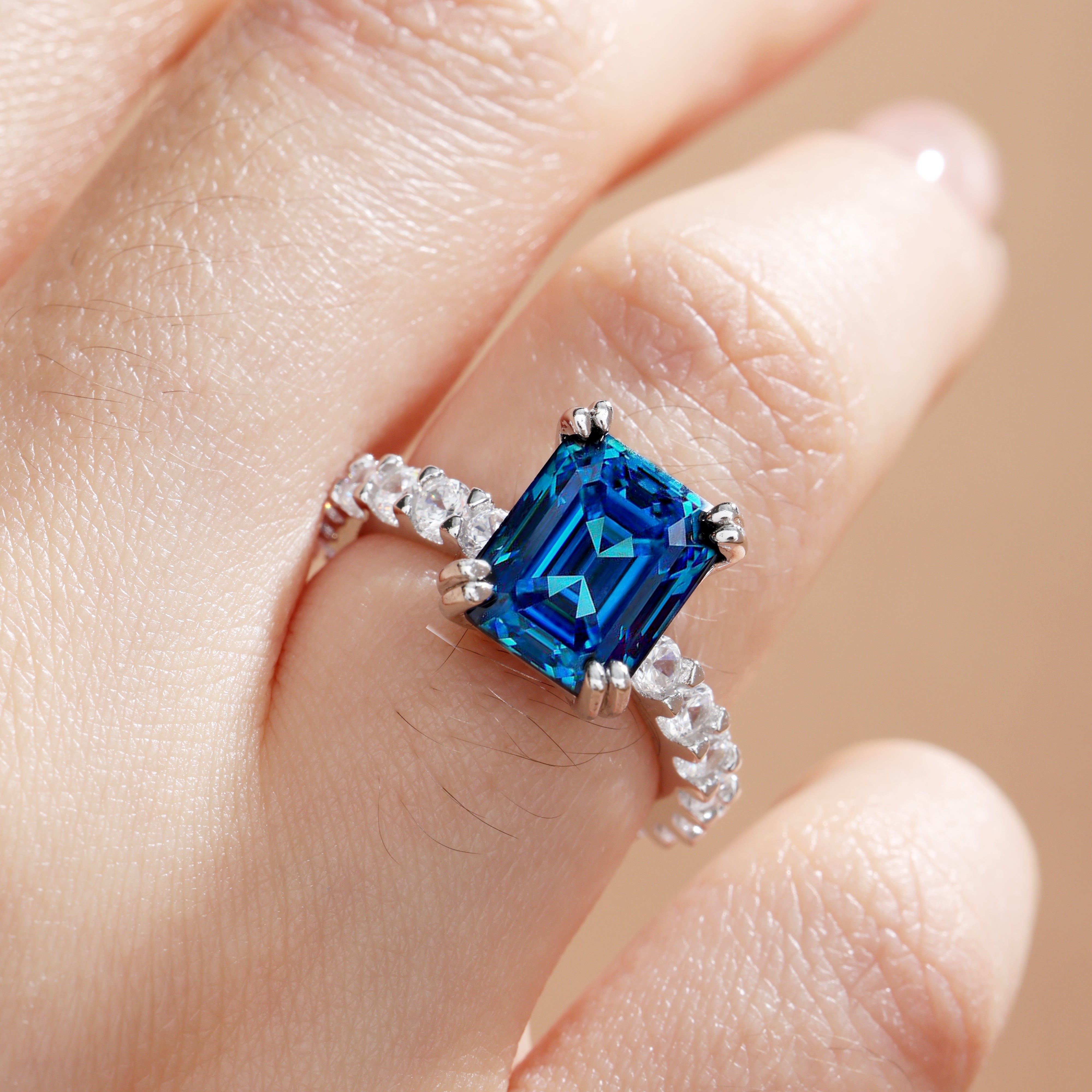 Honorable Asscher Cut Engagement Ring