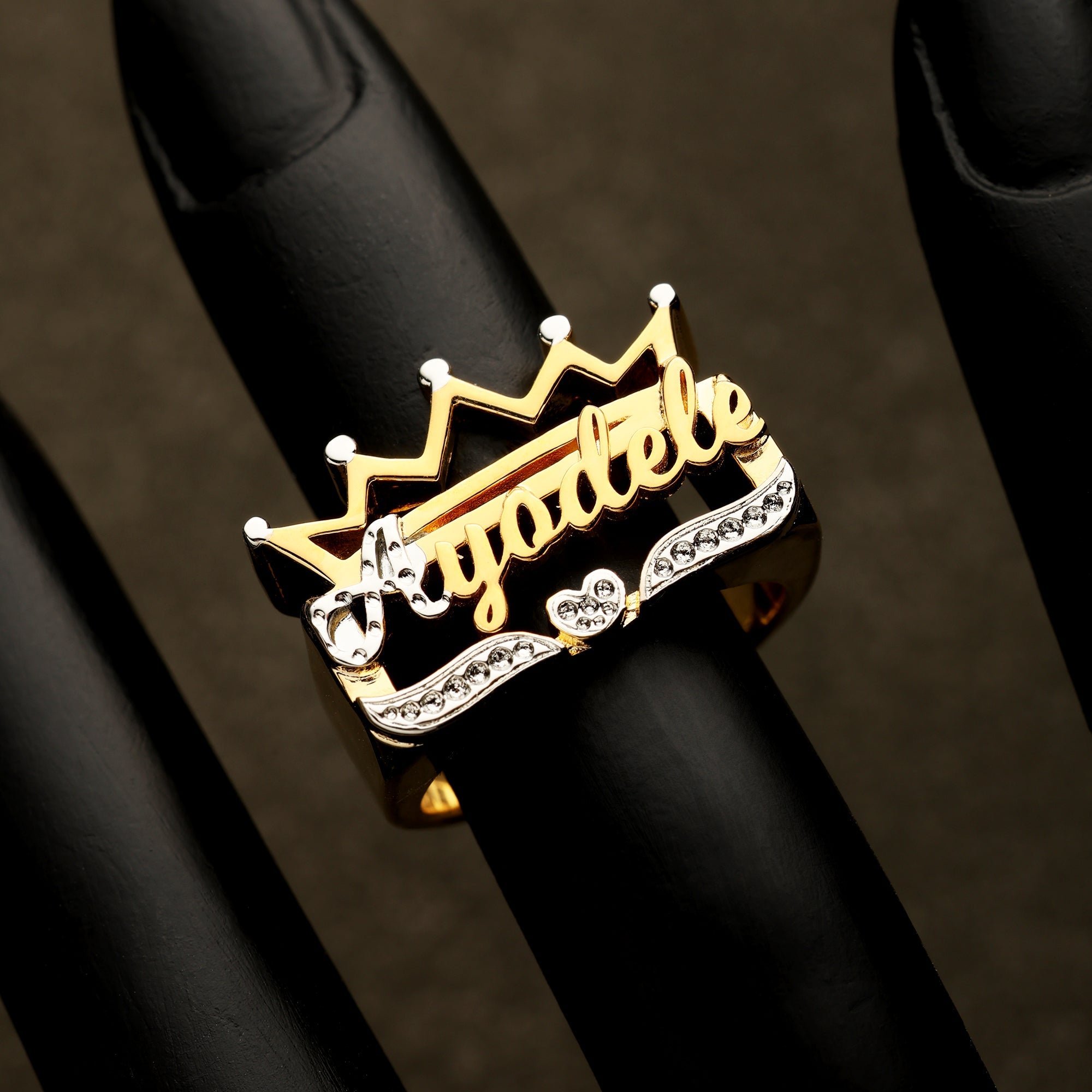 Crown Name Ring