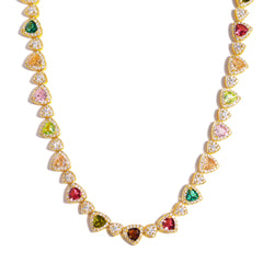 Heart Cut Tourmaline Gemstone Bracelet