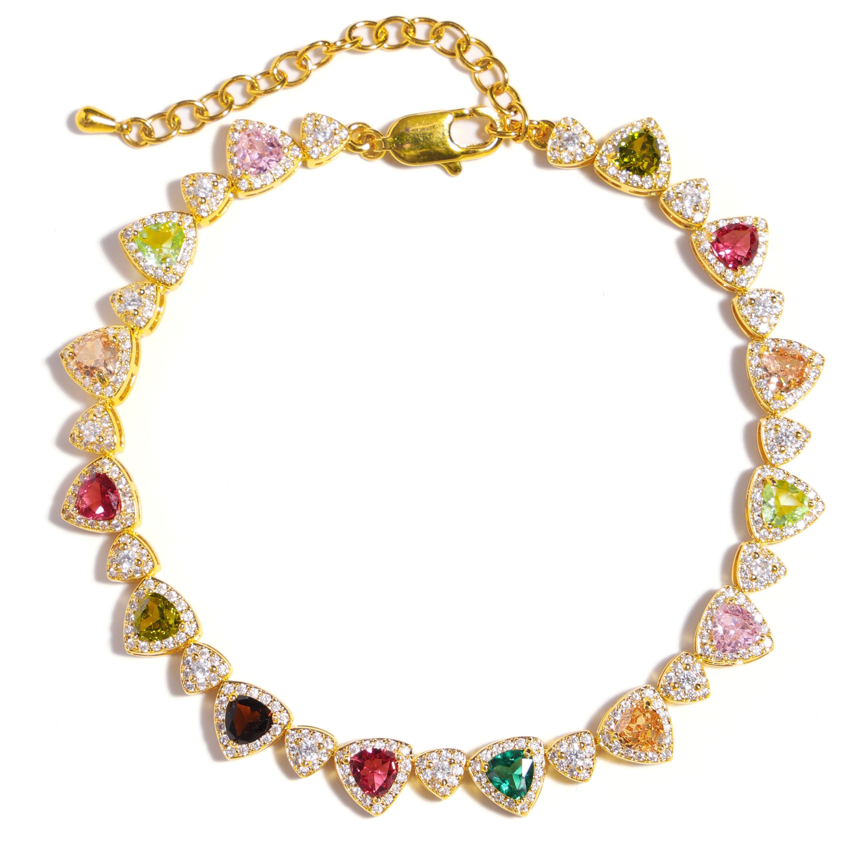 Heart Cut Tourmaline Gemstone Necklace