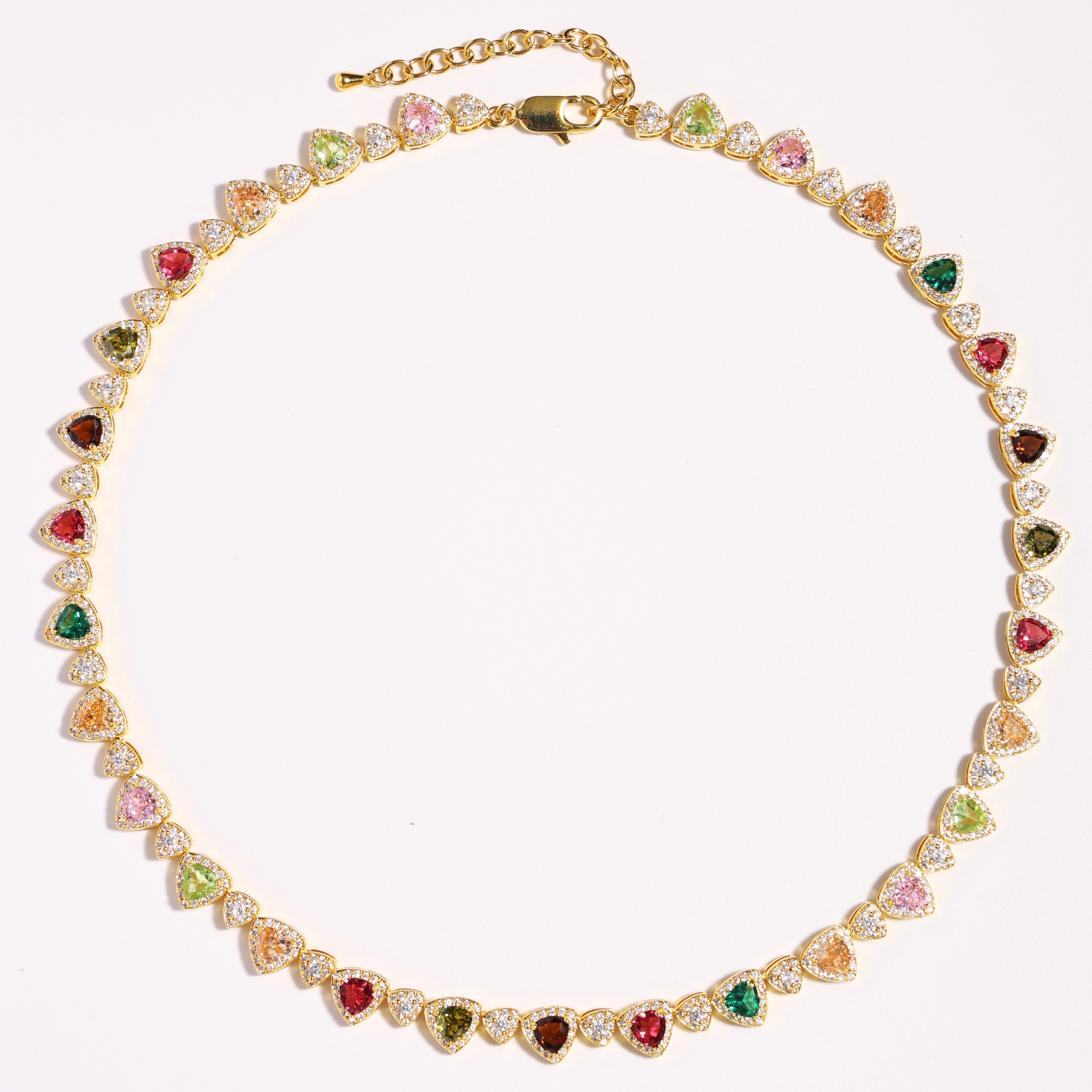 Heart Cut Tourmaline Gemstone Bracelet