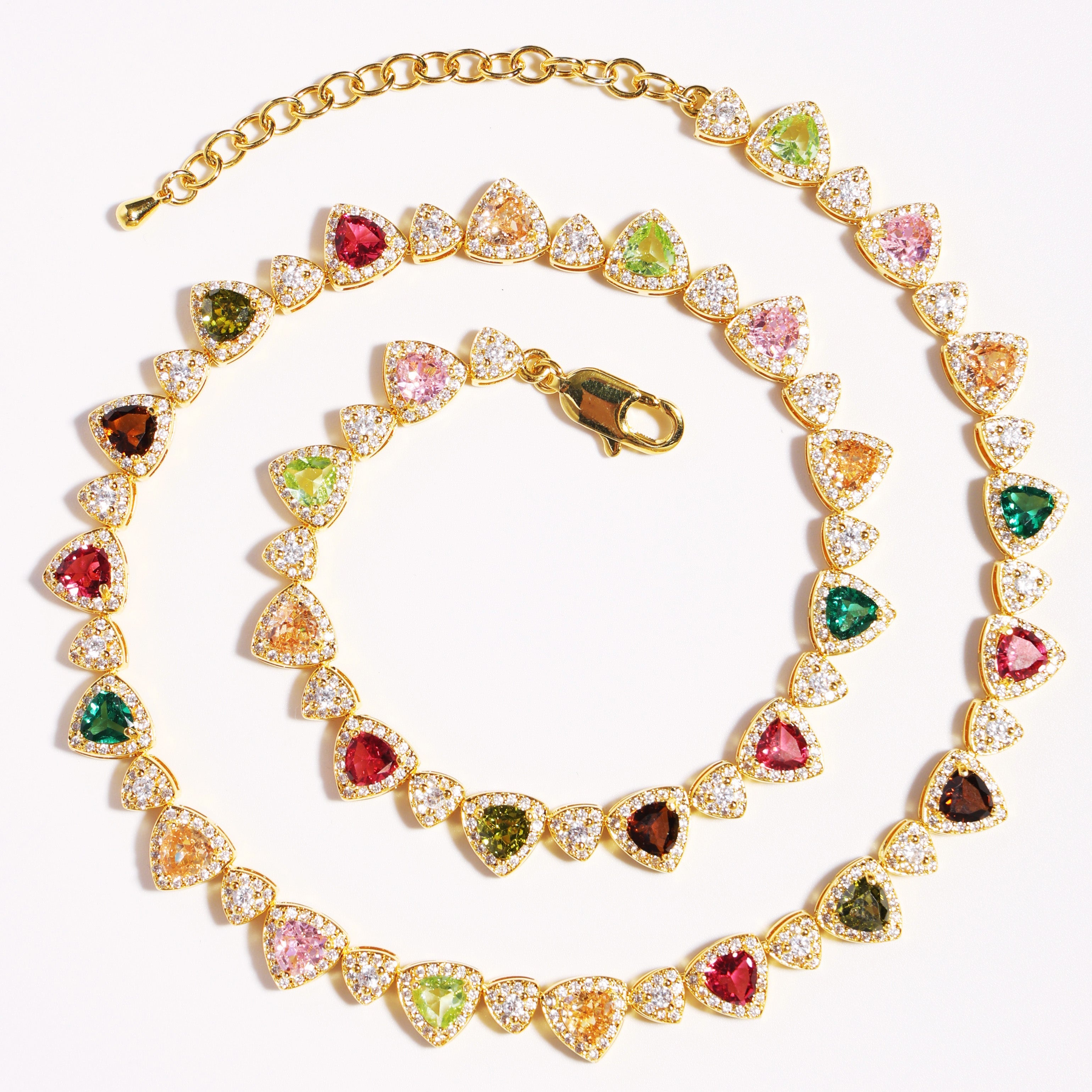 Heart Cut Tourmaline Gemstone Bracelet