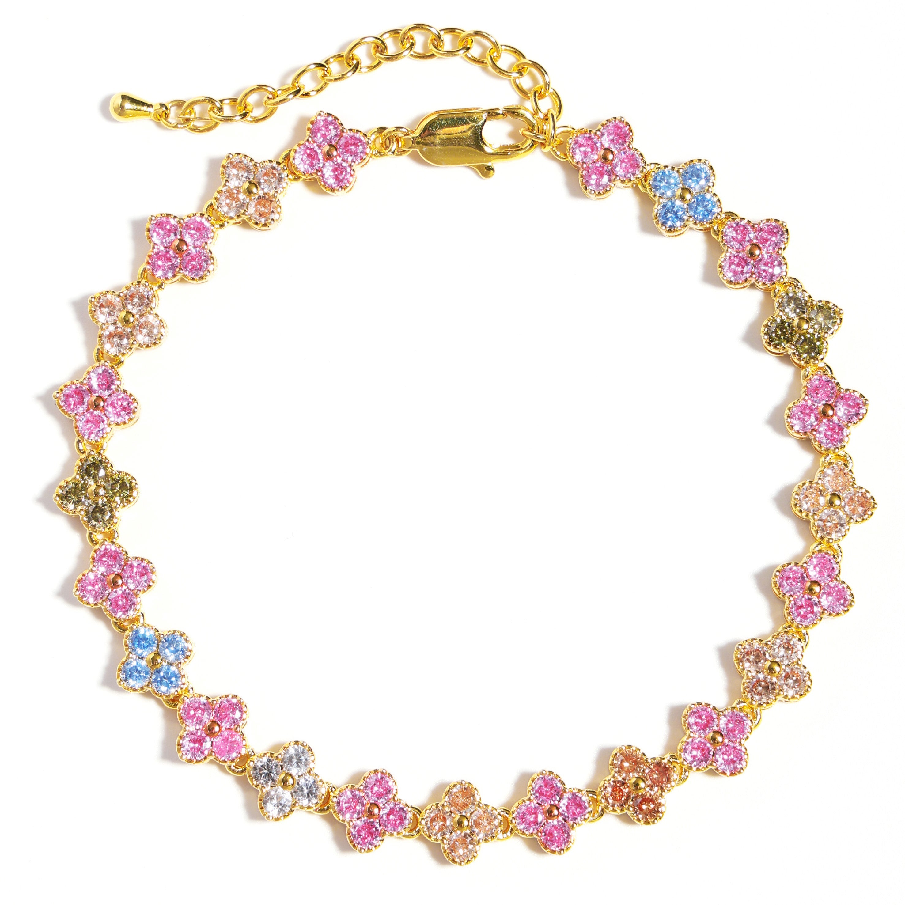 Blossom Tourmaline Gemstone Set (Unisex Necklace ＆ Bracelet)