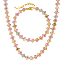 Blossom Tourmaline Gemstone Necklace