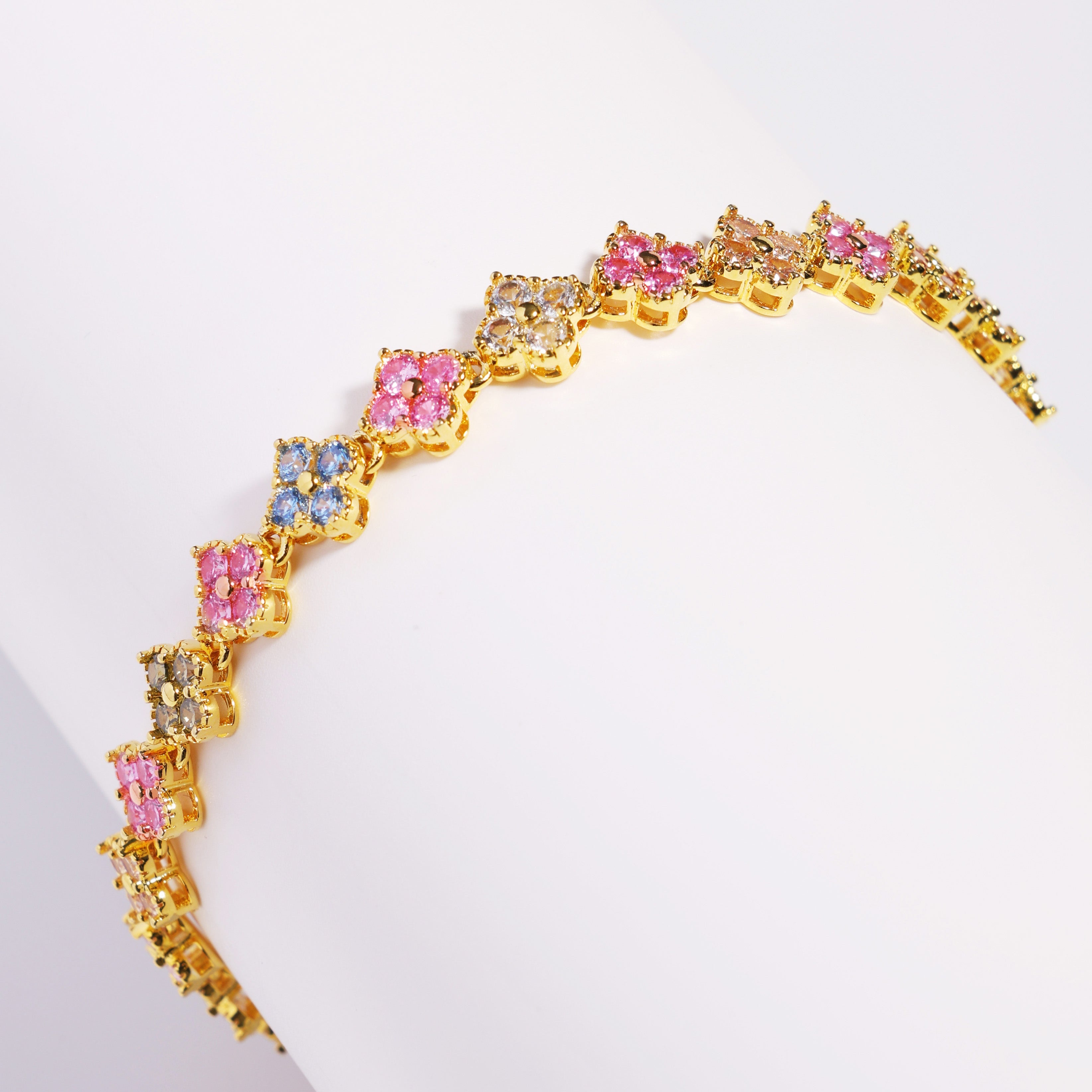Blossom Tourmaline Gemstone Set (Unisex Necklace ＆ Bracelet)