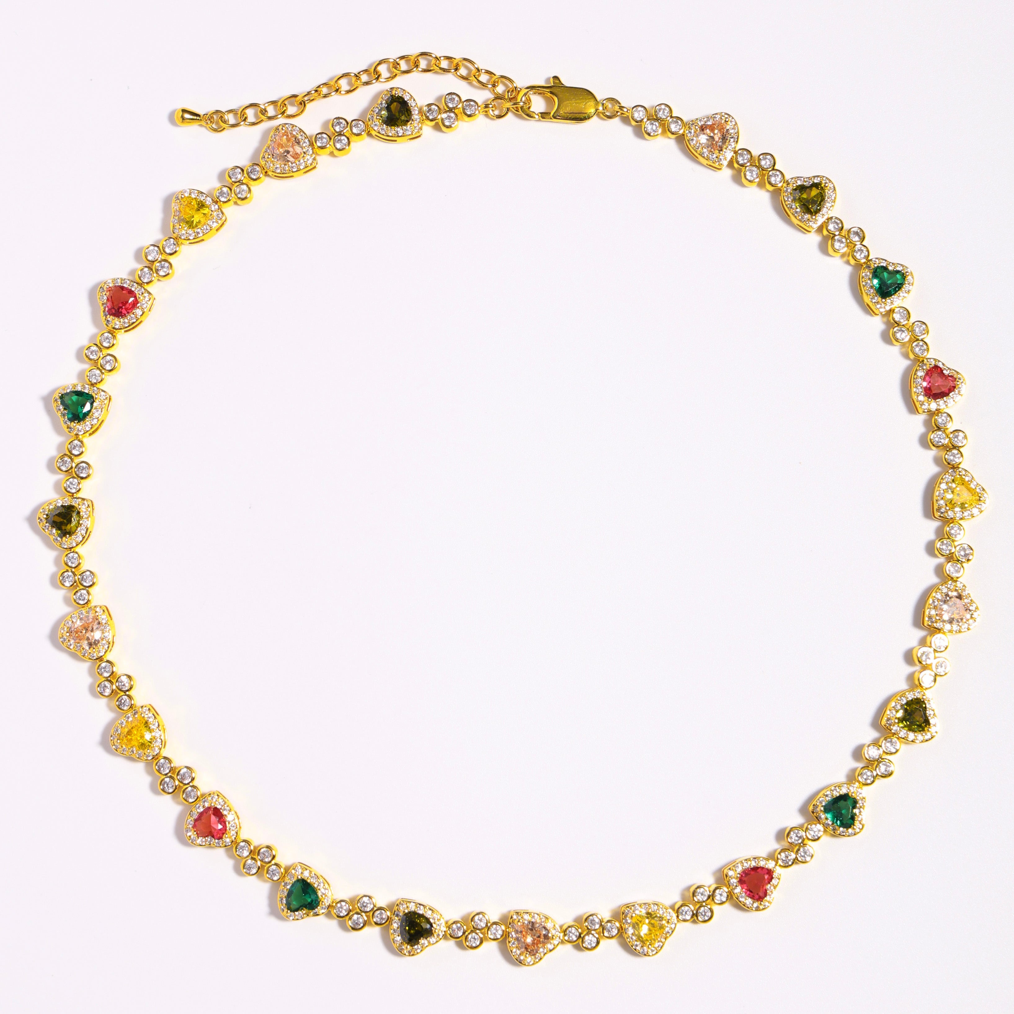 Heart Shaped Tourmaline Gemstone Bracelet