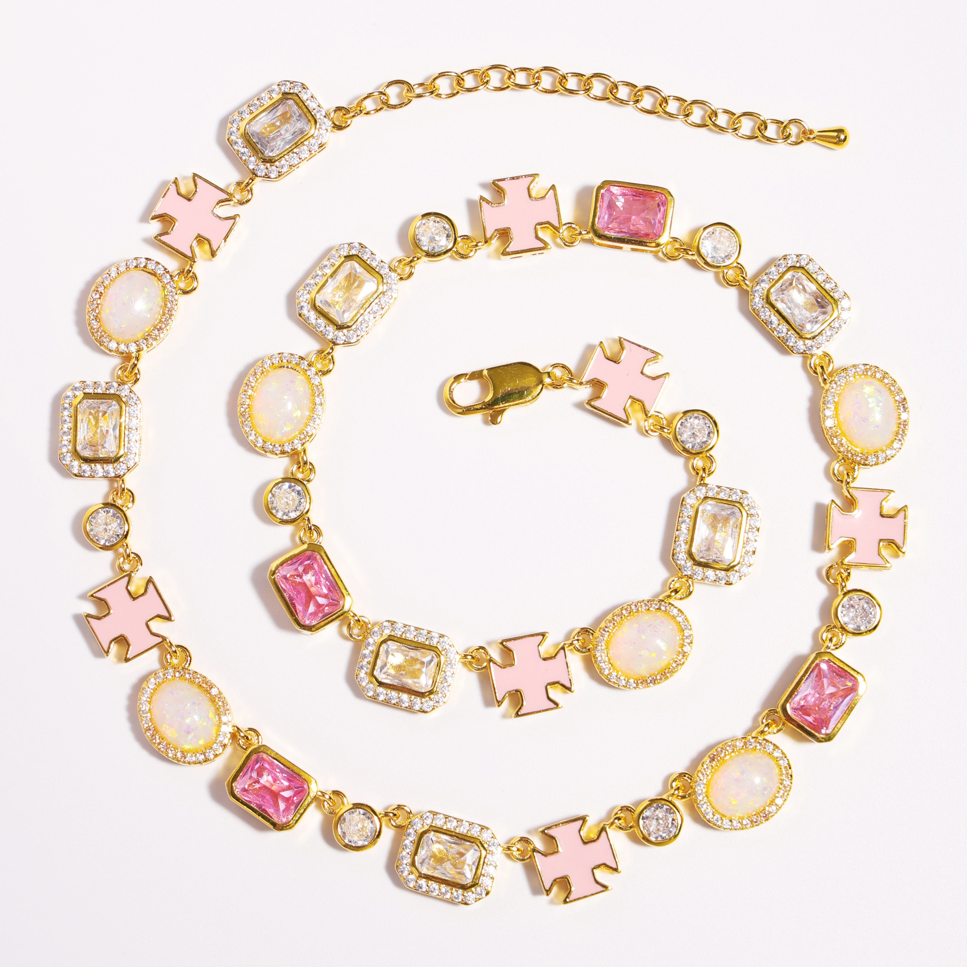 Millennial Pink Gemstone Bracelet