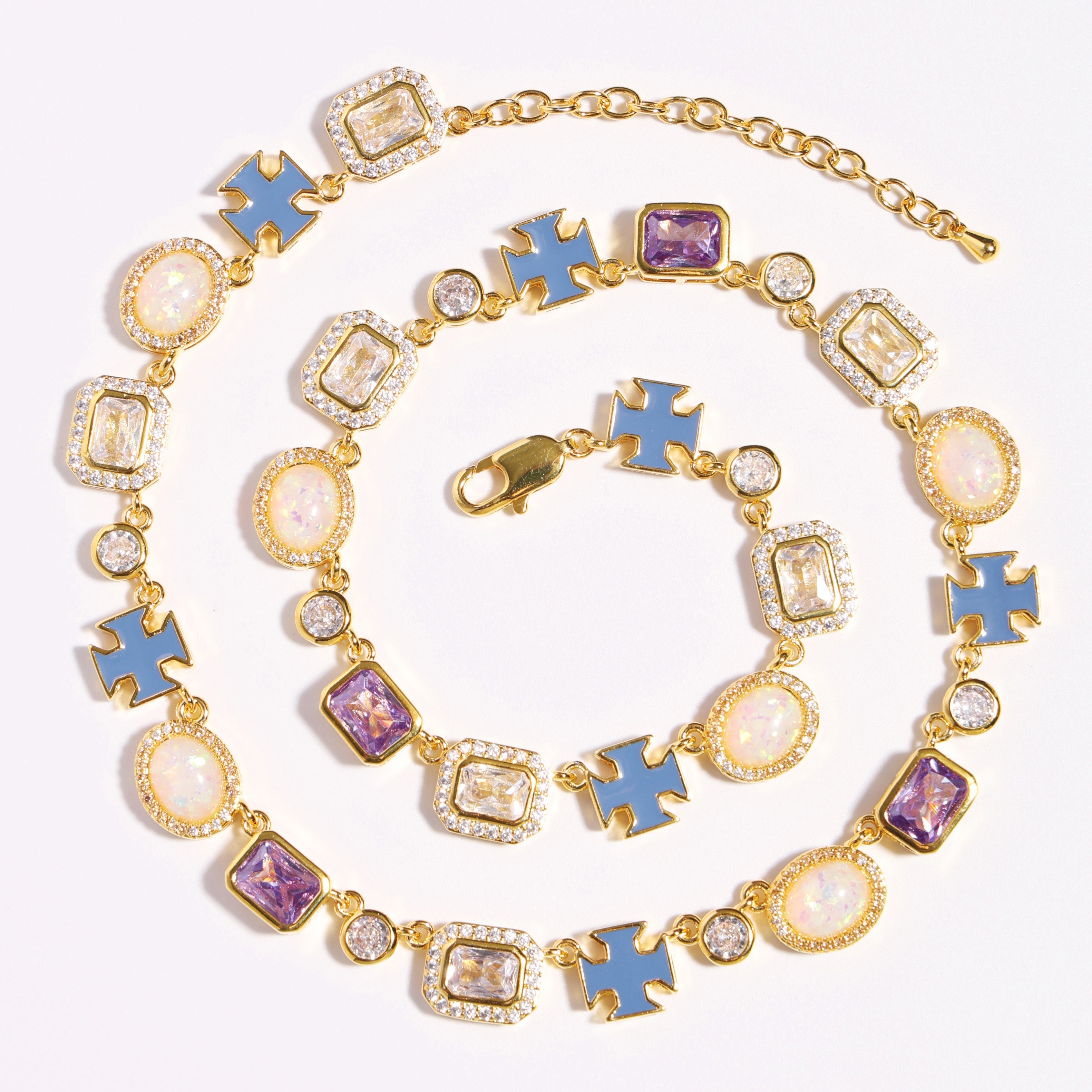 Lavender Luxe Purple Sapphire Gemstone Necklace Set