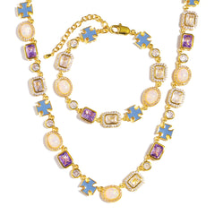 Lavender Luxe Purple Sapphire Gemstone Necklace Set