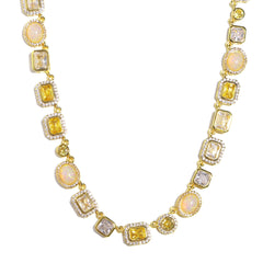 Gilded Yellow Sapphire Gemstone Necklace