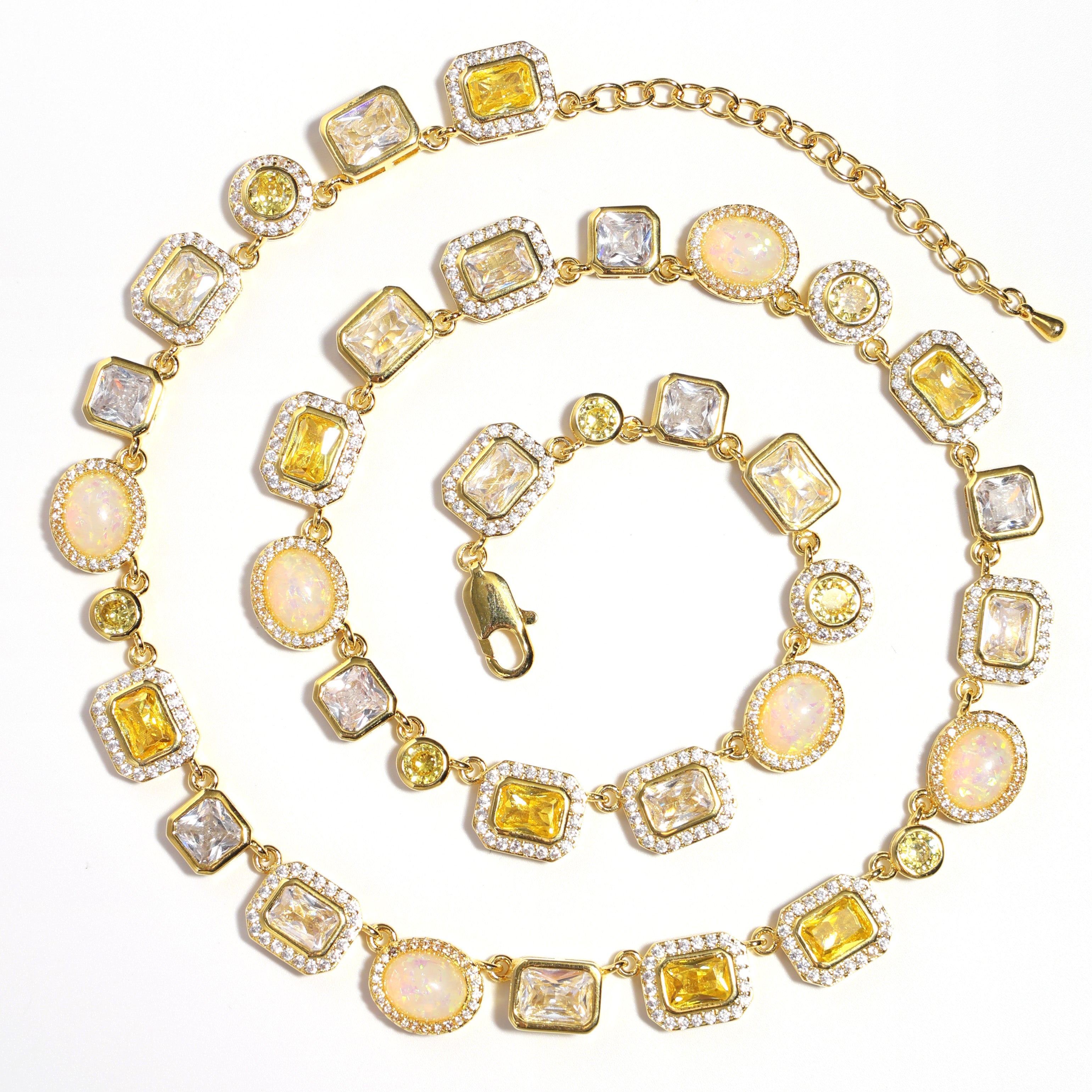 Gilded Yellow Sapphire Gemstone Bracelet