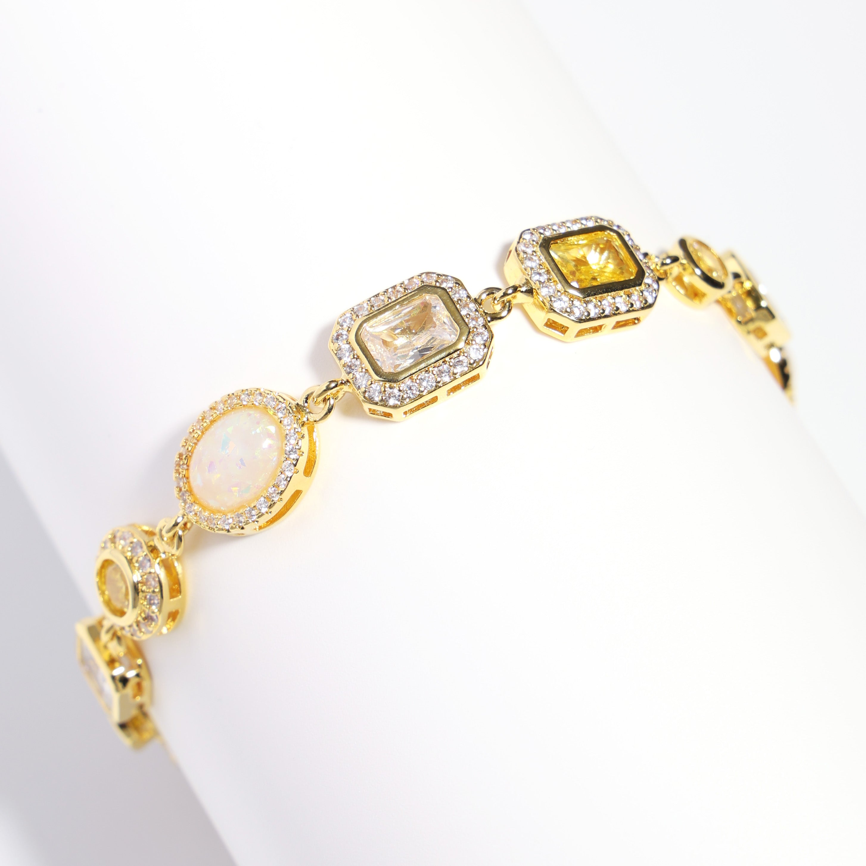 Gilded Yellow Sapphire Gemstone Necklace
