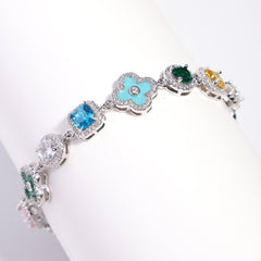 Mosaic Garden Gemstone Set ( Necklace＆ Bracelet)