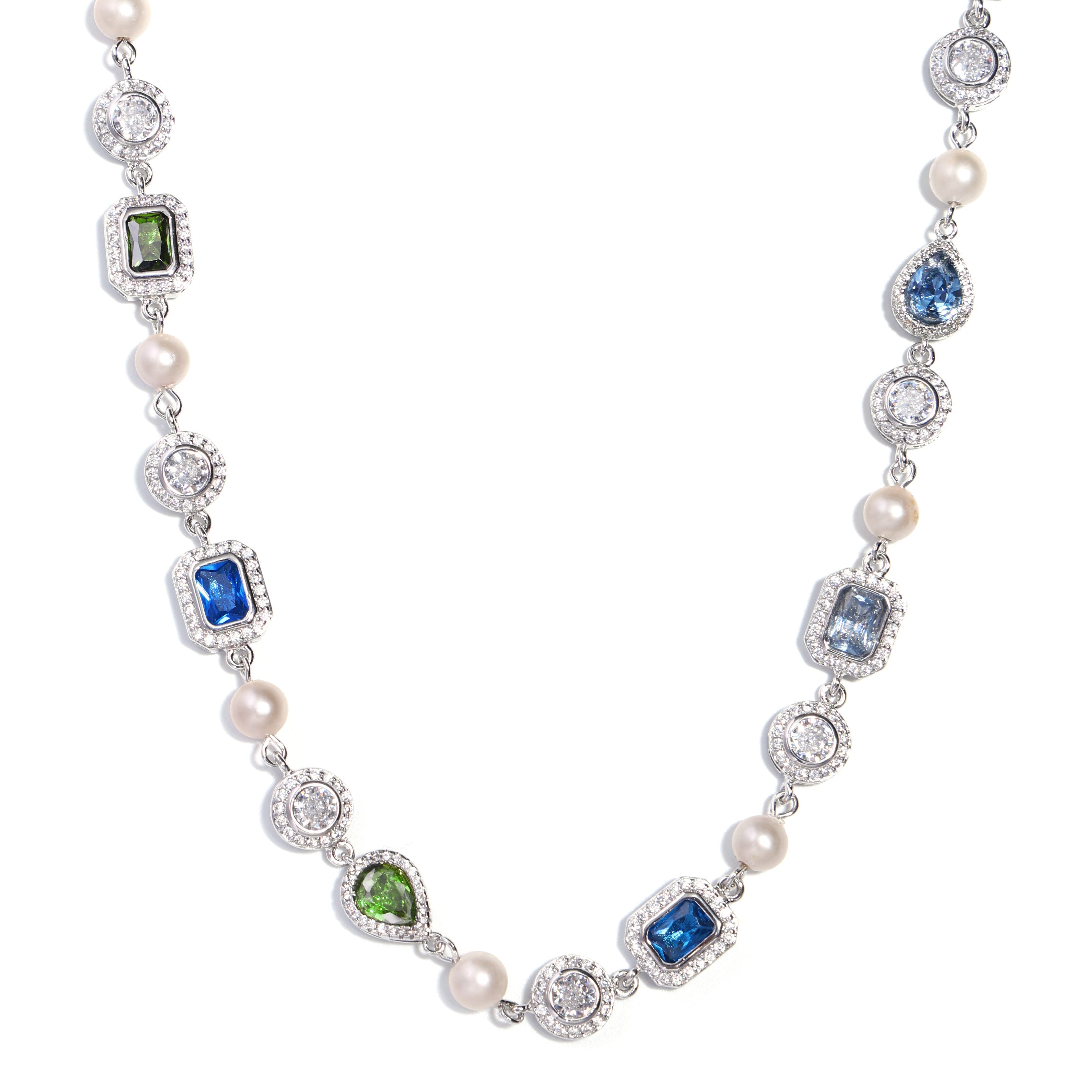 Blue & Green Mixed Gemstone Bracelet