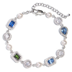 Blue & Green Mixed Gemstone Bracelet