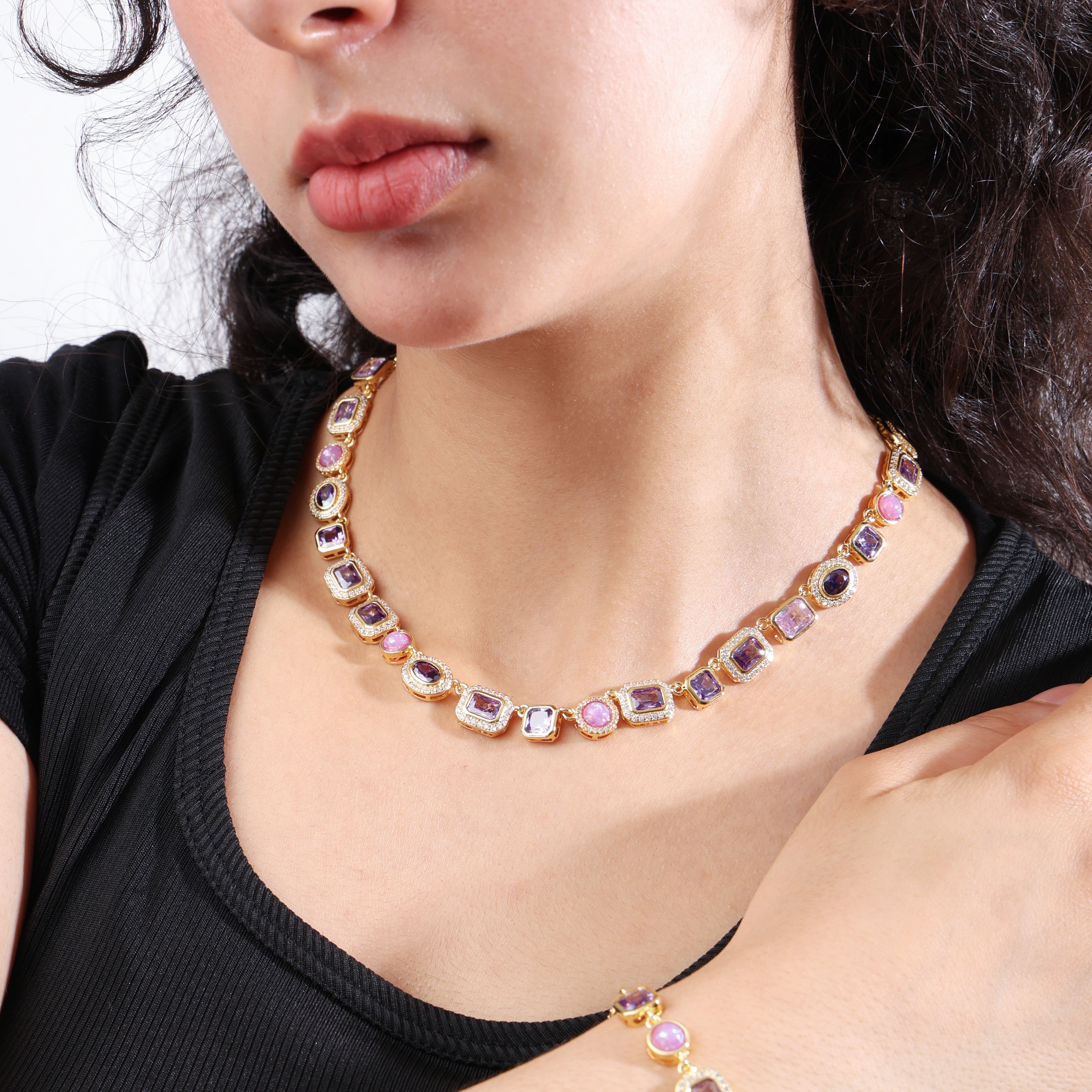 Lunar Purple Gemstone Bracelet