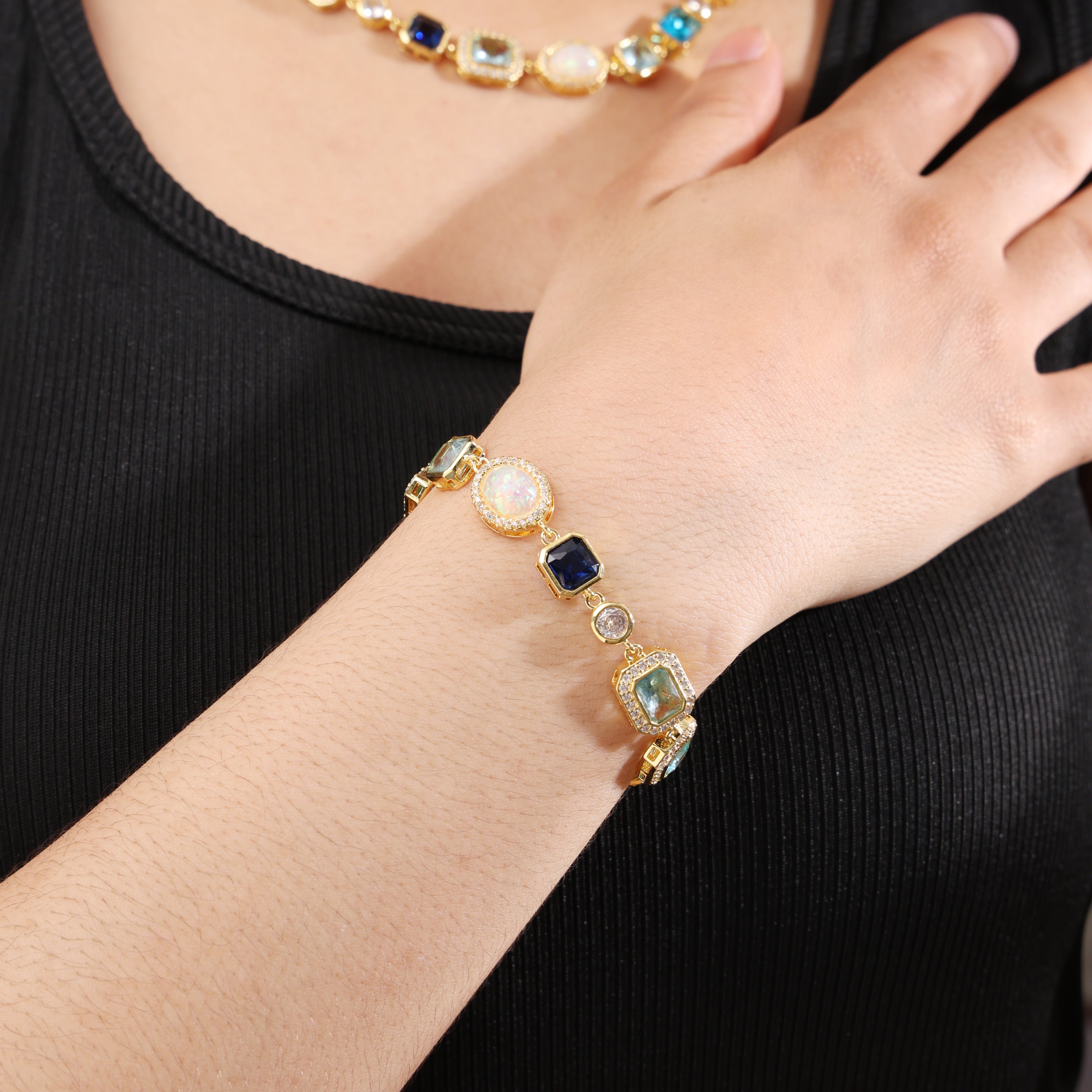 Blue Gemstone Solstice Necklace