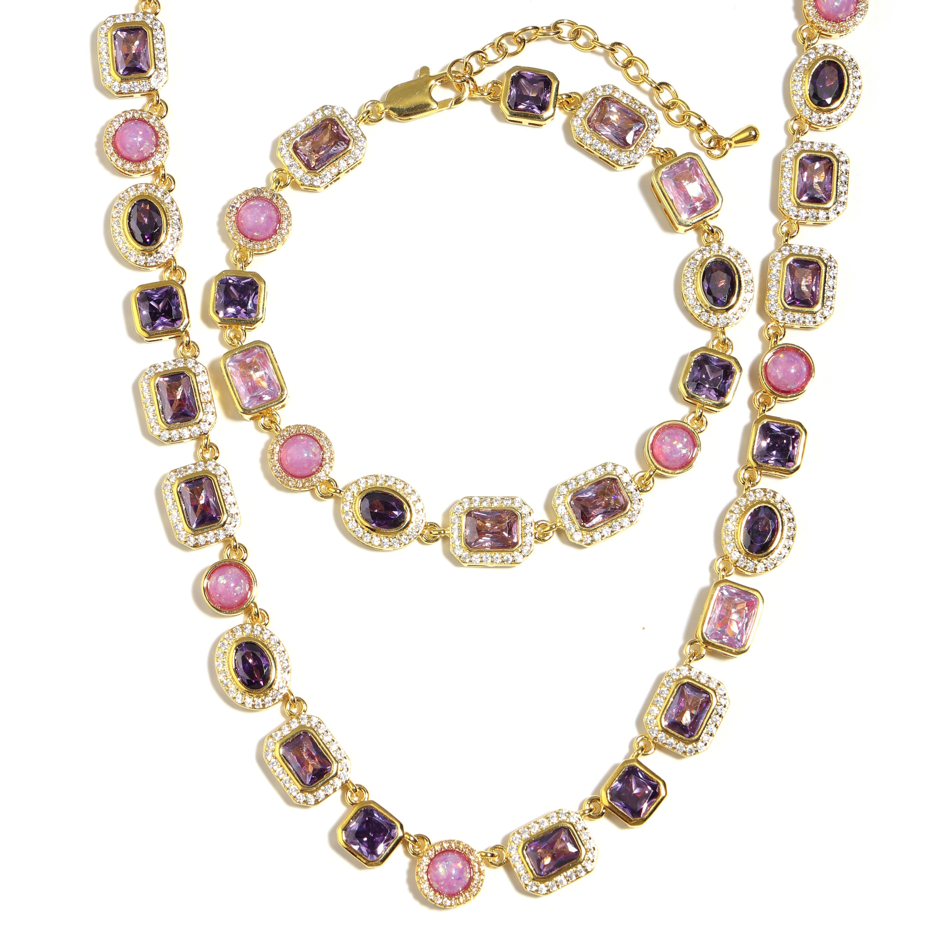 Lunar Purple Gemstone Necklace
