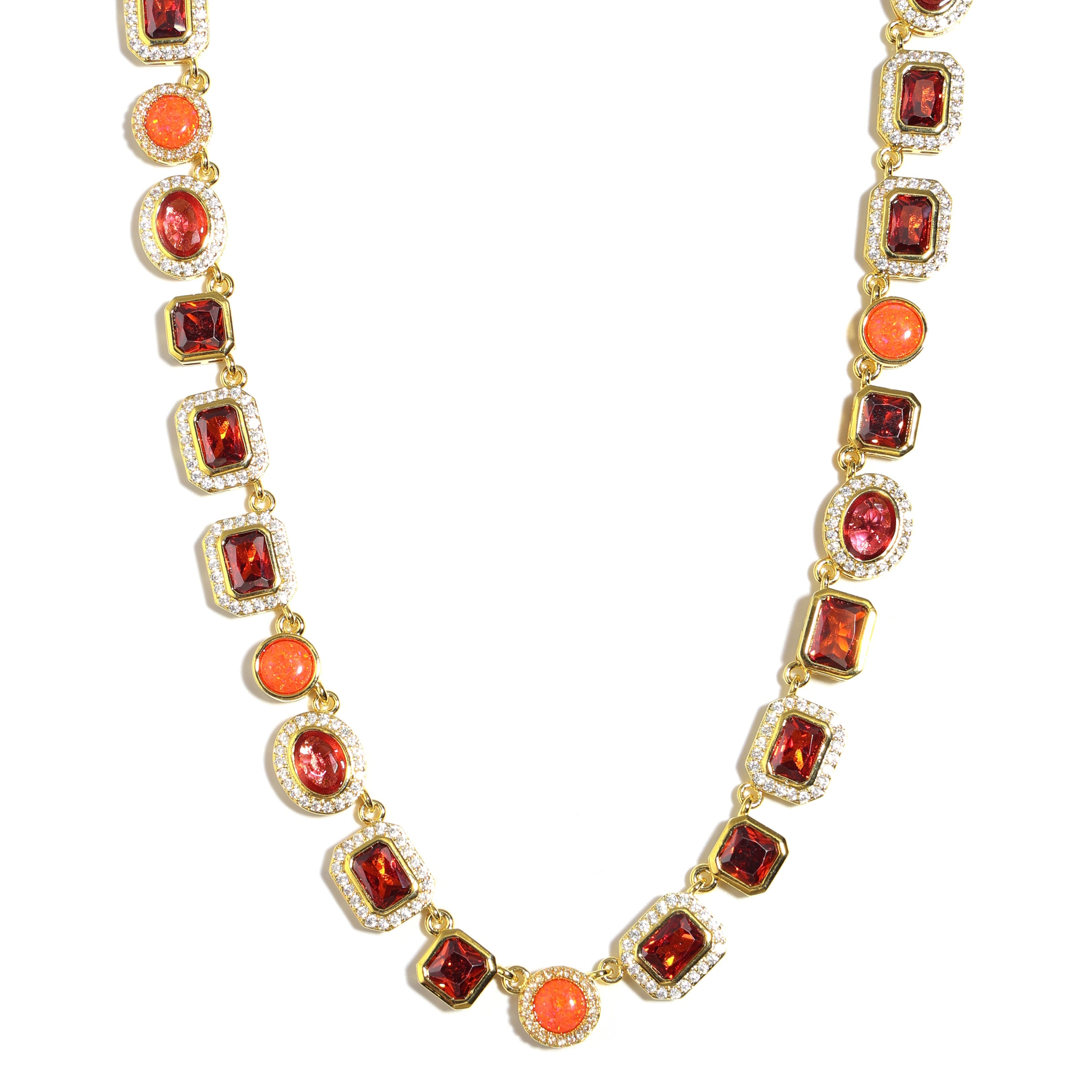 Sunrise Glow Red Gemstone Bracelet