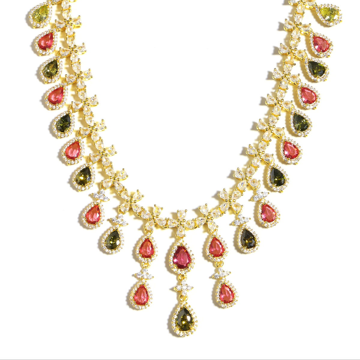 Palace-style Gorgeous Tourmaline Tassel Necklace