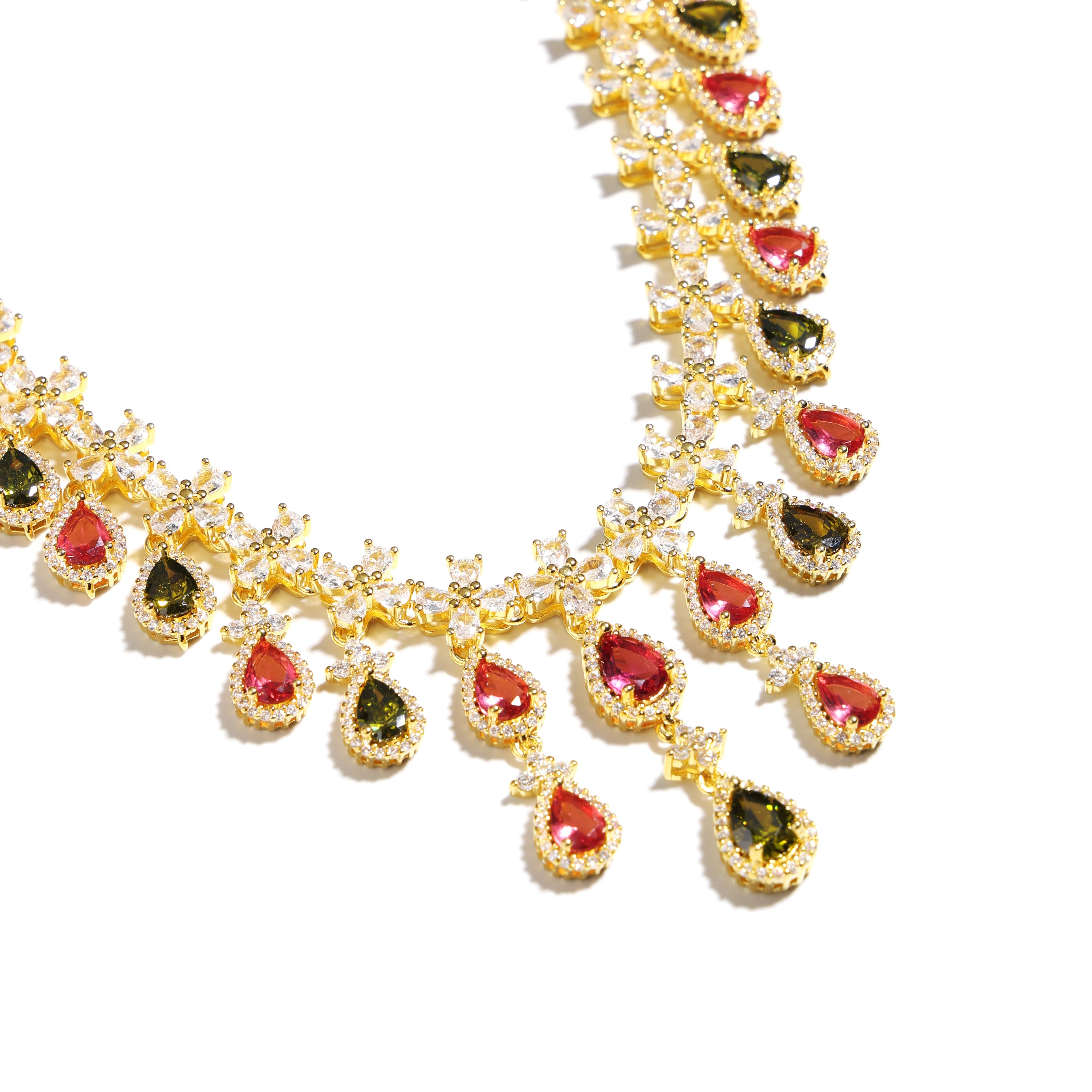 Palace-style Gorgeous Tourmaline Tassel Necklace