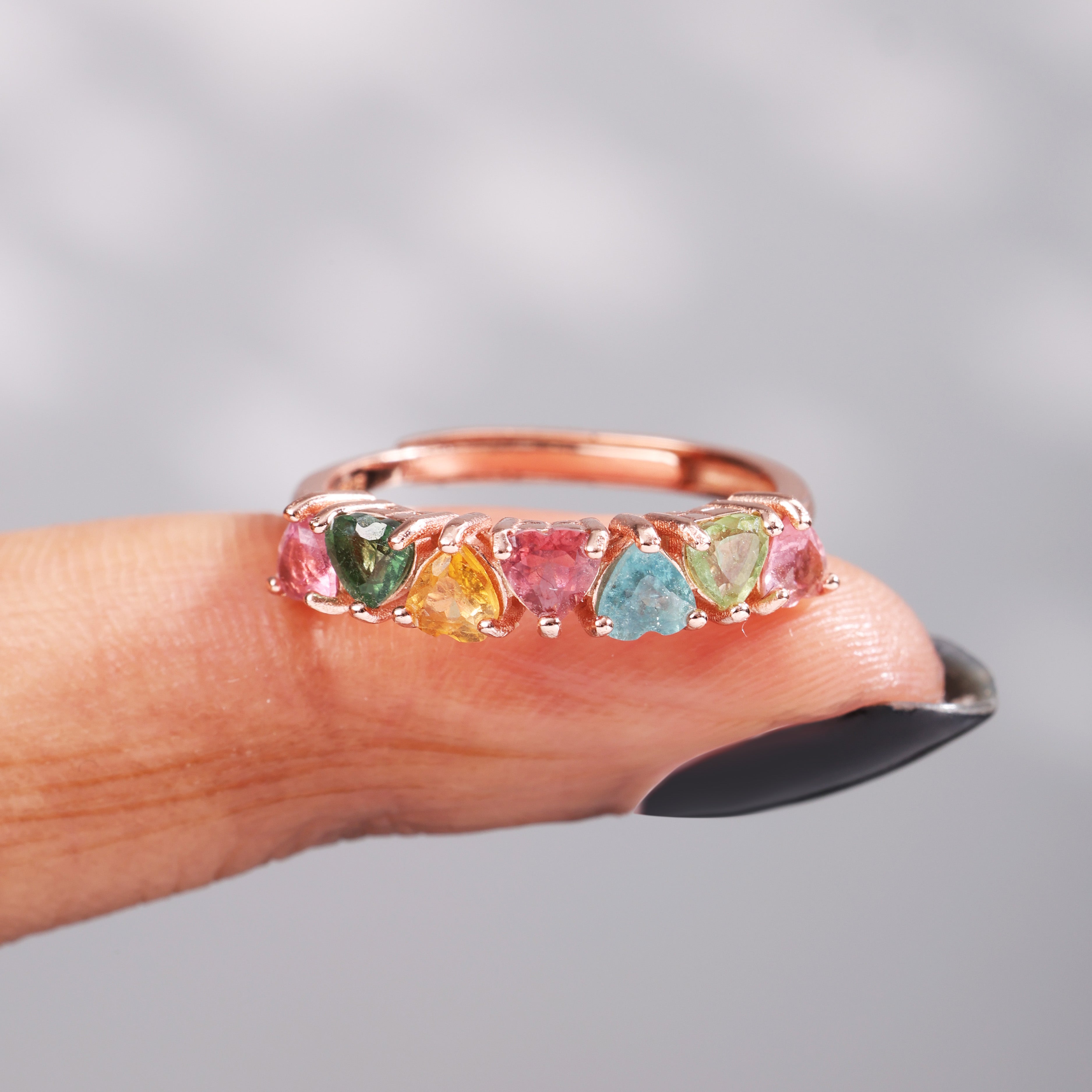 Sweetheart Symphony Heart-Cut Tourmaline Ring