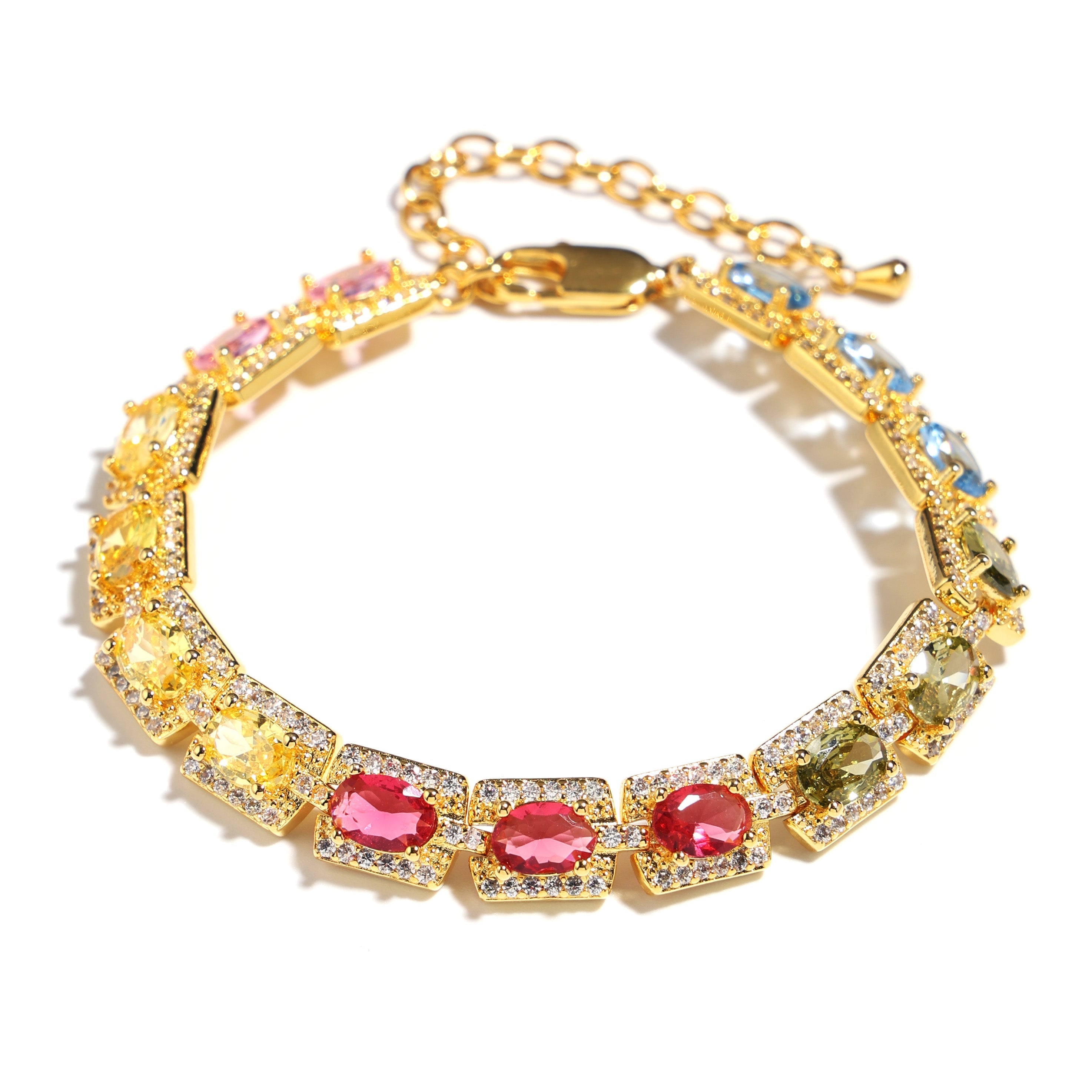 Colorful Symphony of Colors Sugar Cube Tourmaline Necklace