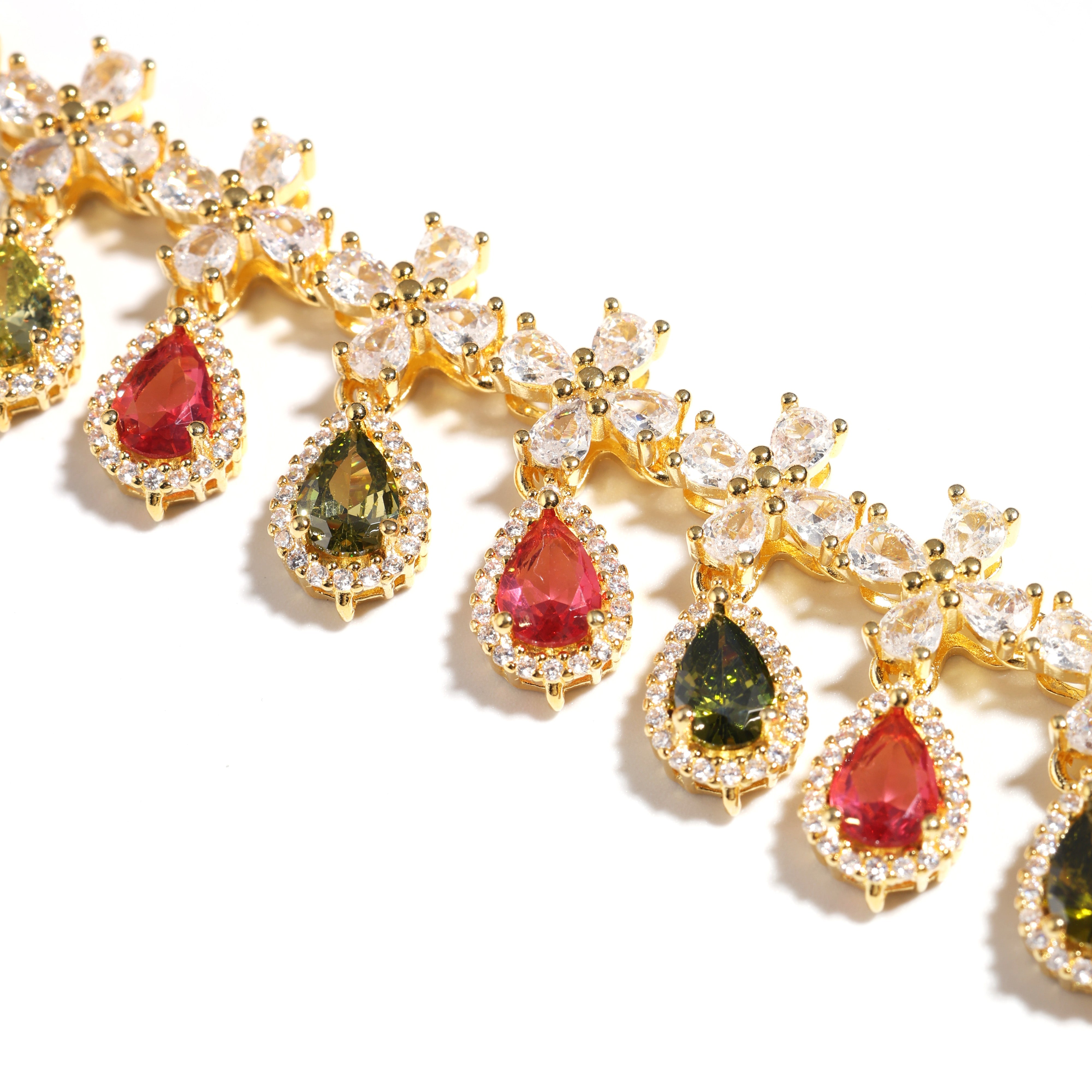 Palace-style Gorgeous Tourmaline Tassel Necklace