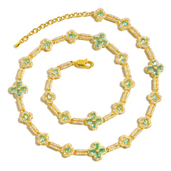 A Whisper of Sky and Petals Azure Blossom Tourmaline Bracelet
