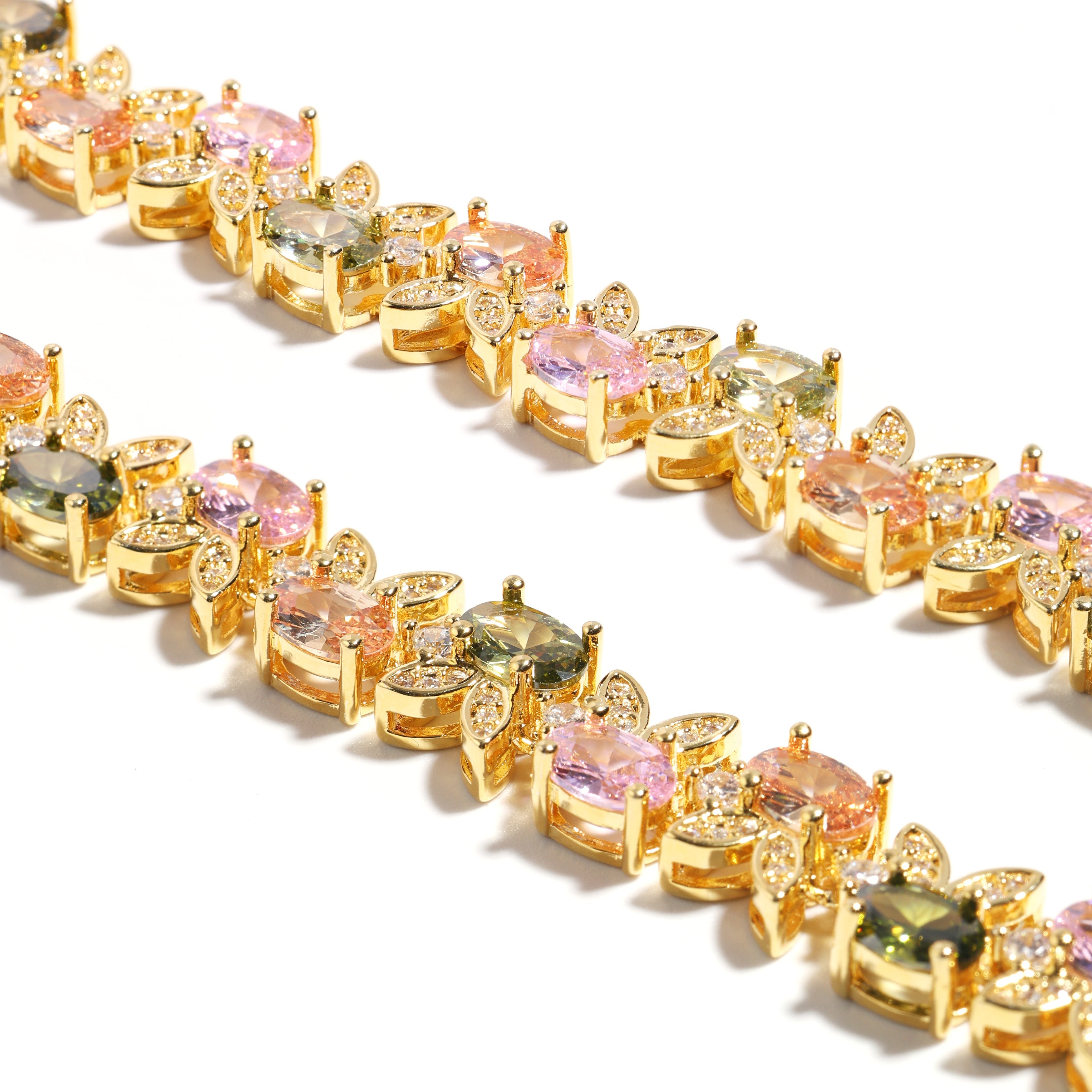 Whimsical Charm Bunny Tourmaline Necklace Set