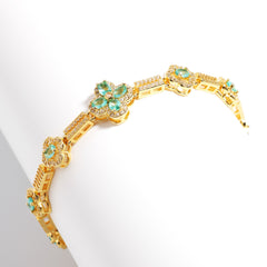A Whisper of Sky and Petals Azure Blossom Tourmaline Bracelet