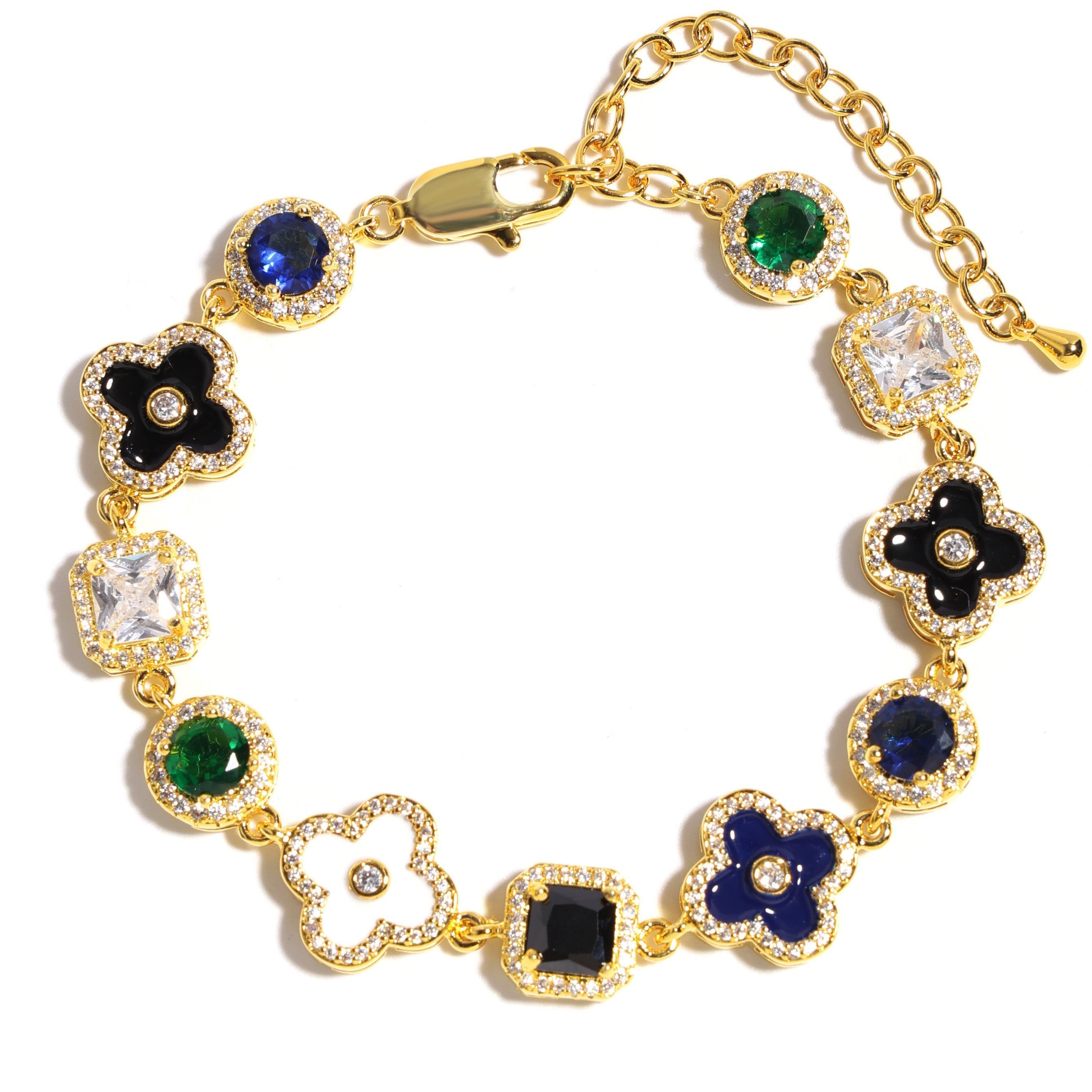Gold Midnight Garden Gemstone Necklace