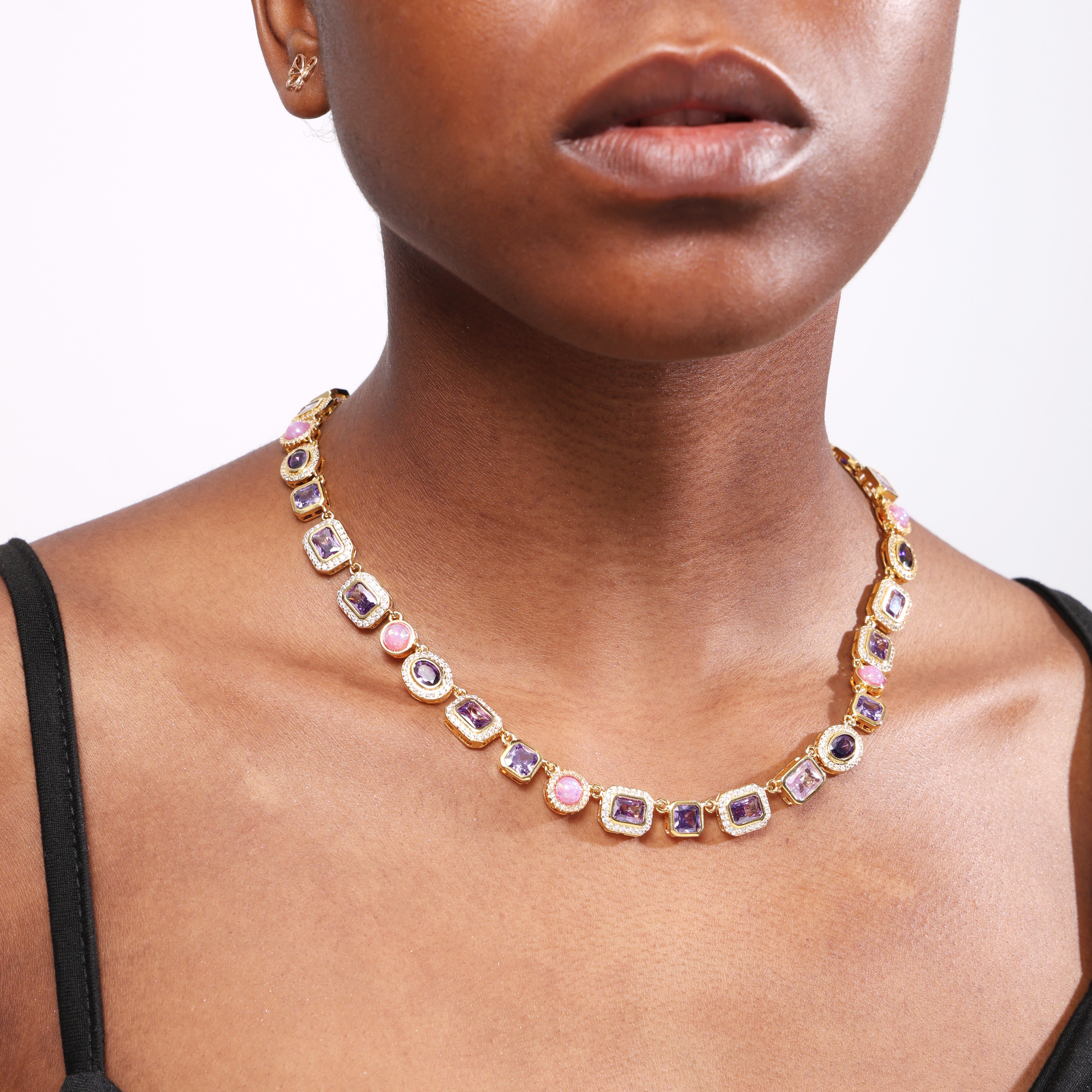Lunar Purple Gemstone Necklace