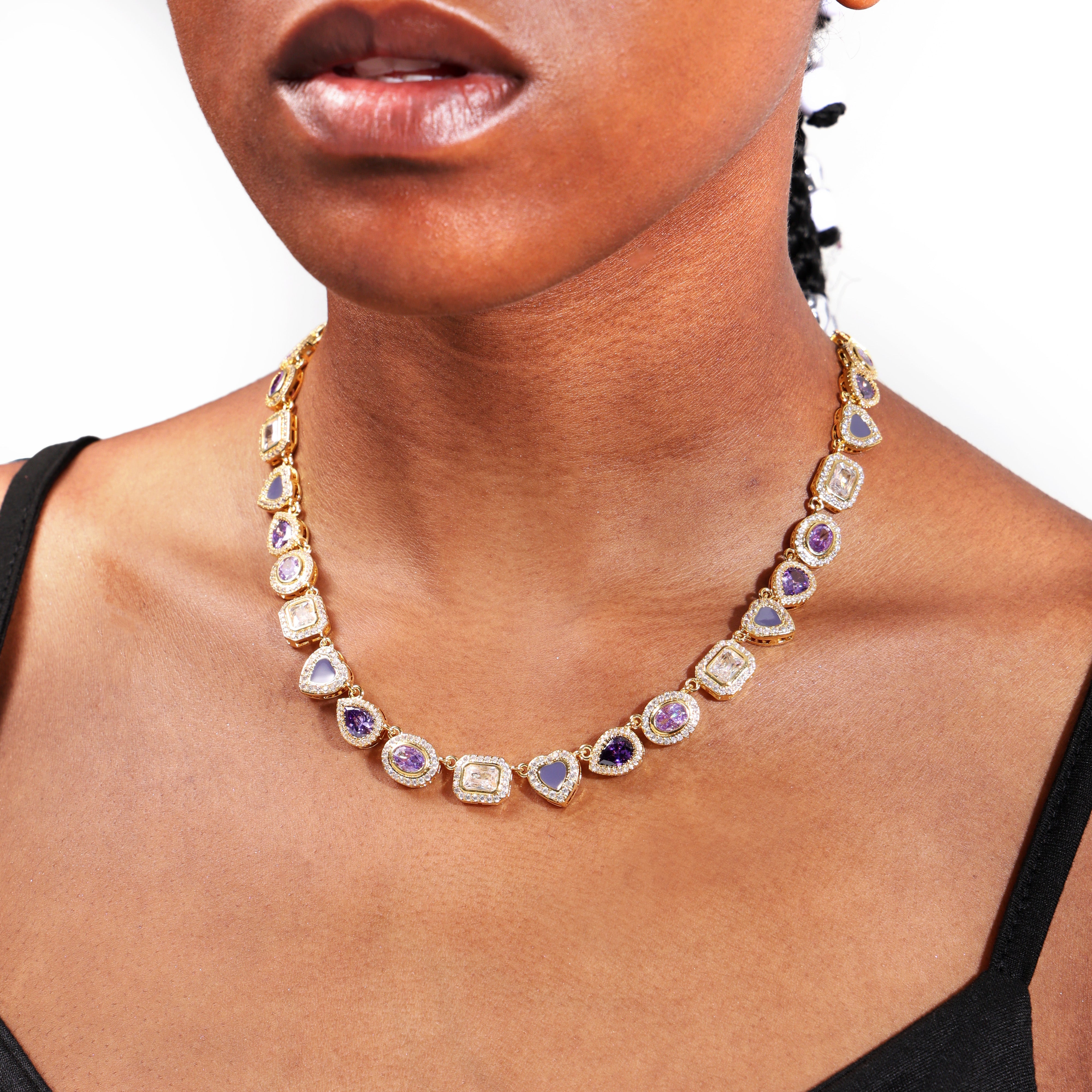 Lavender Dream Purple Gemstone Necklace