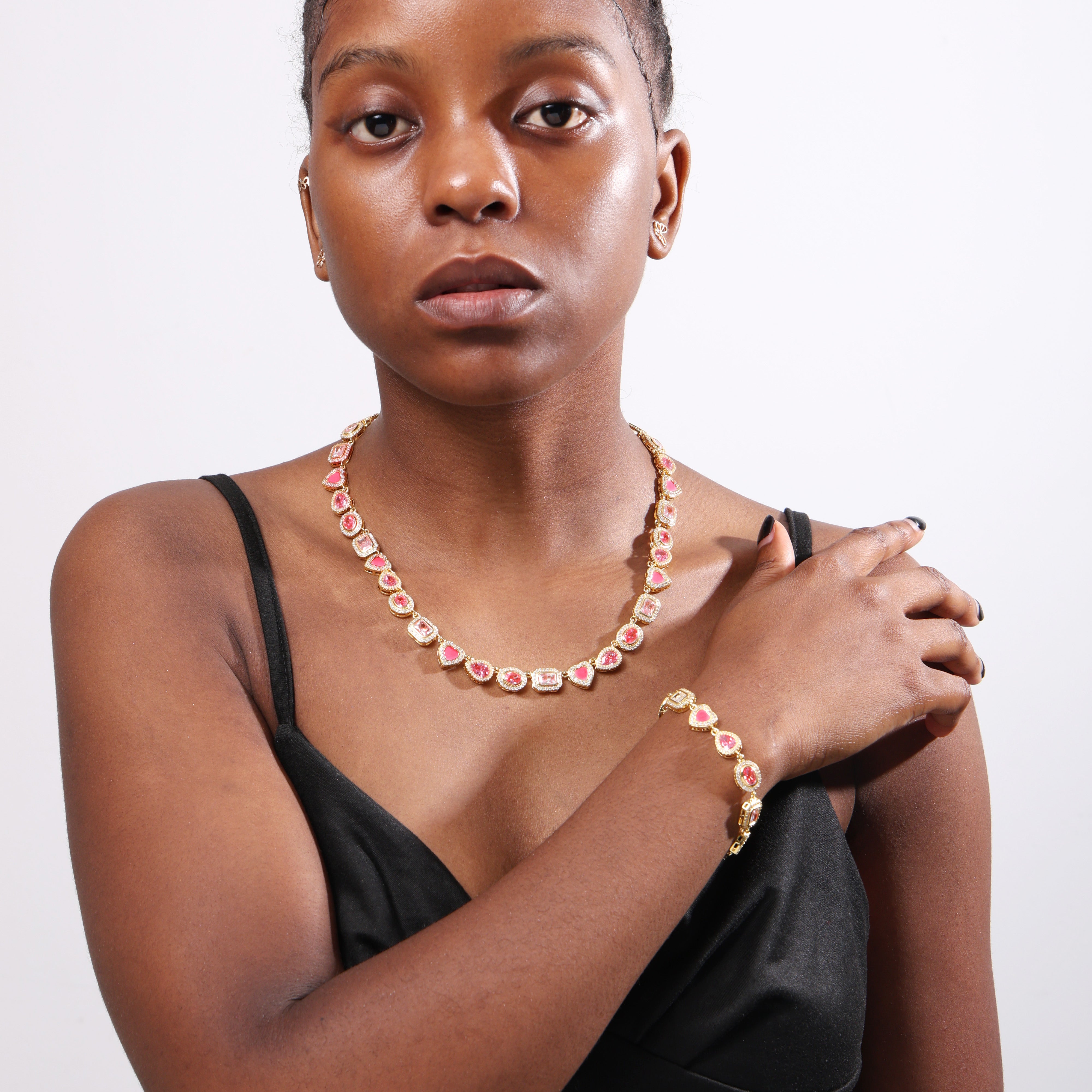 Sakura Dream Pink Gemstone Necklace