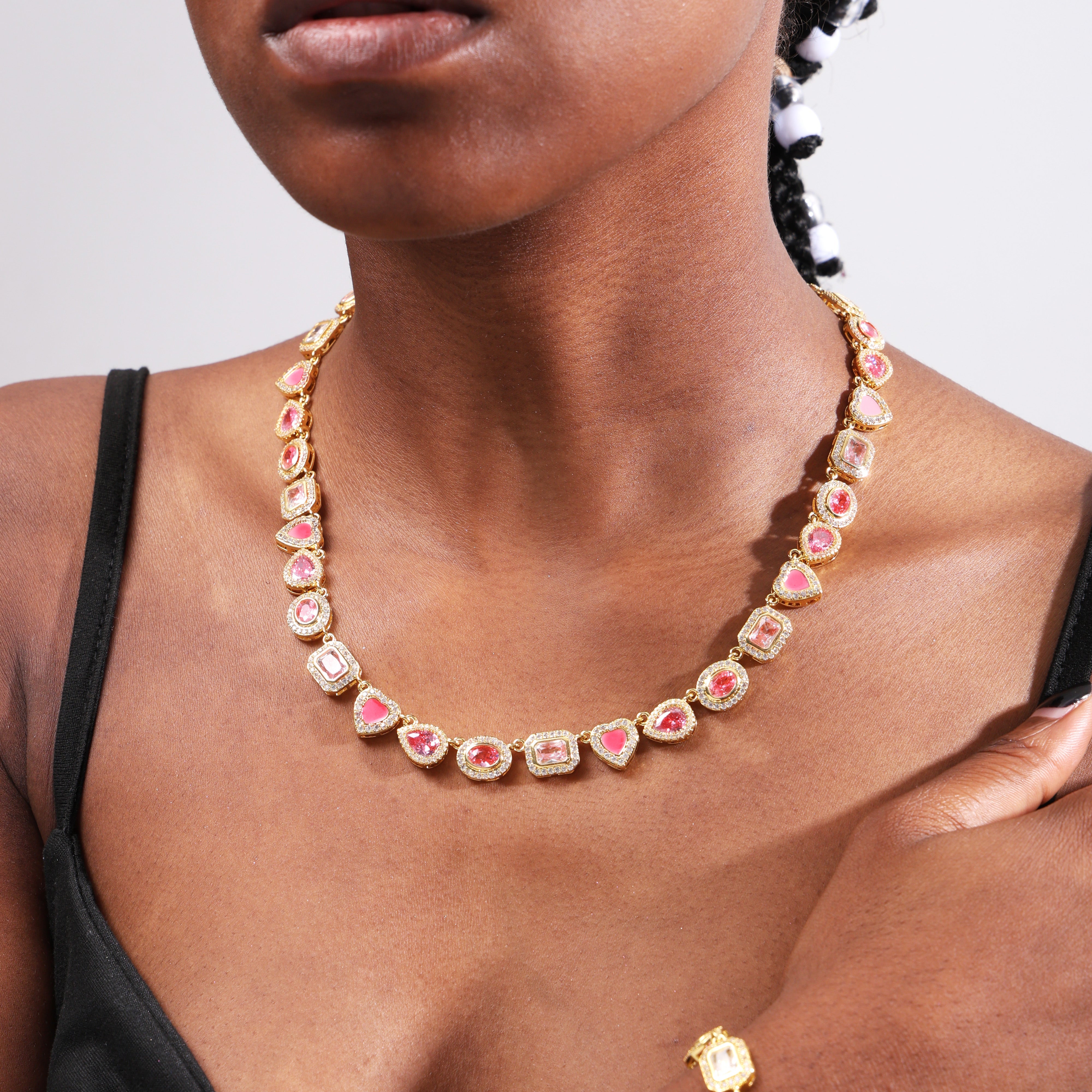 Sakura Dream Pink Gemstone Necklace