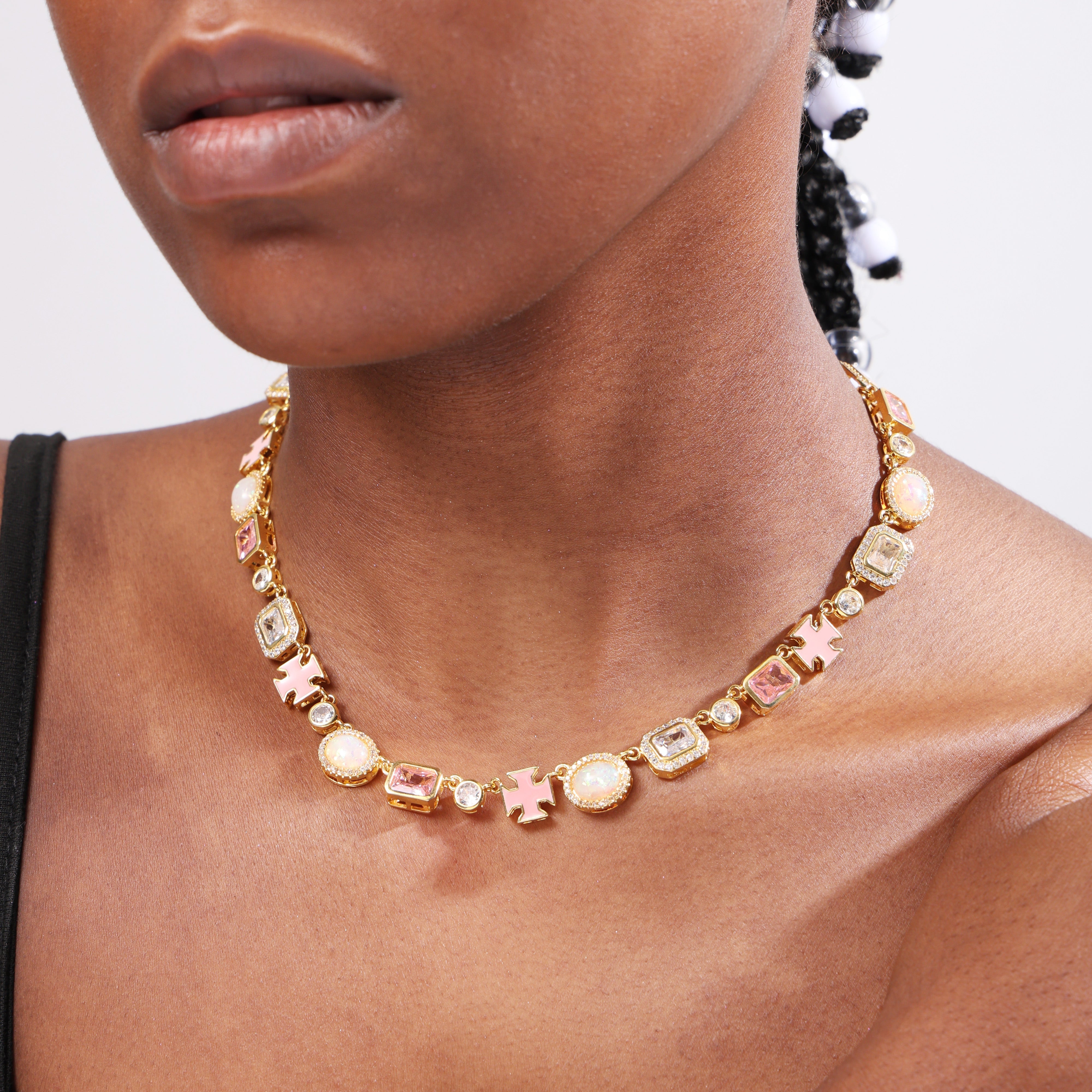 Millennial Pink Gemstone Bracelet