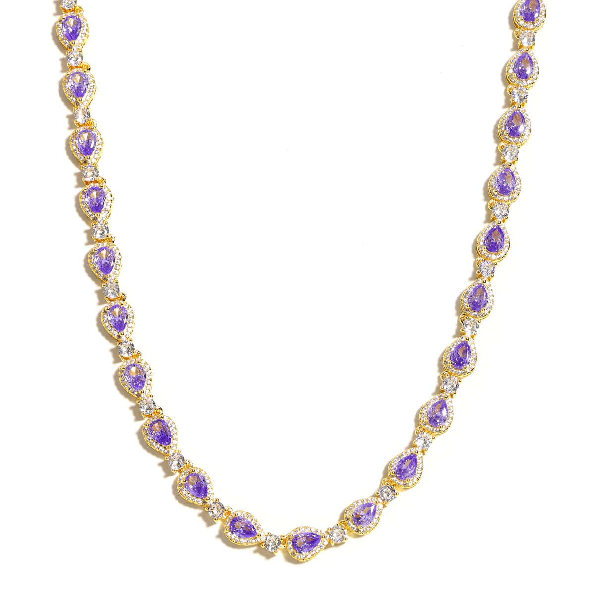 Mystic Violet Tourmaline Elegance Necklace