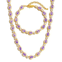 Mystic Violet Tourmaline Elegance Necklace