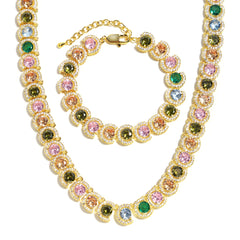 Summer Juicy party Tourmaline Statement Necklace
