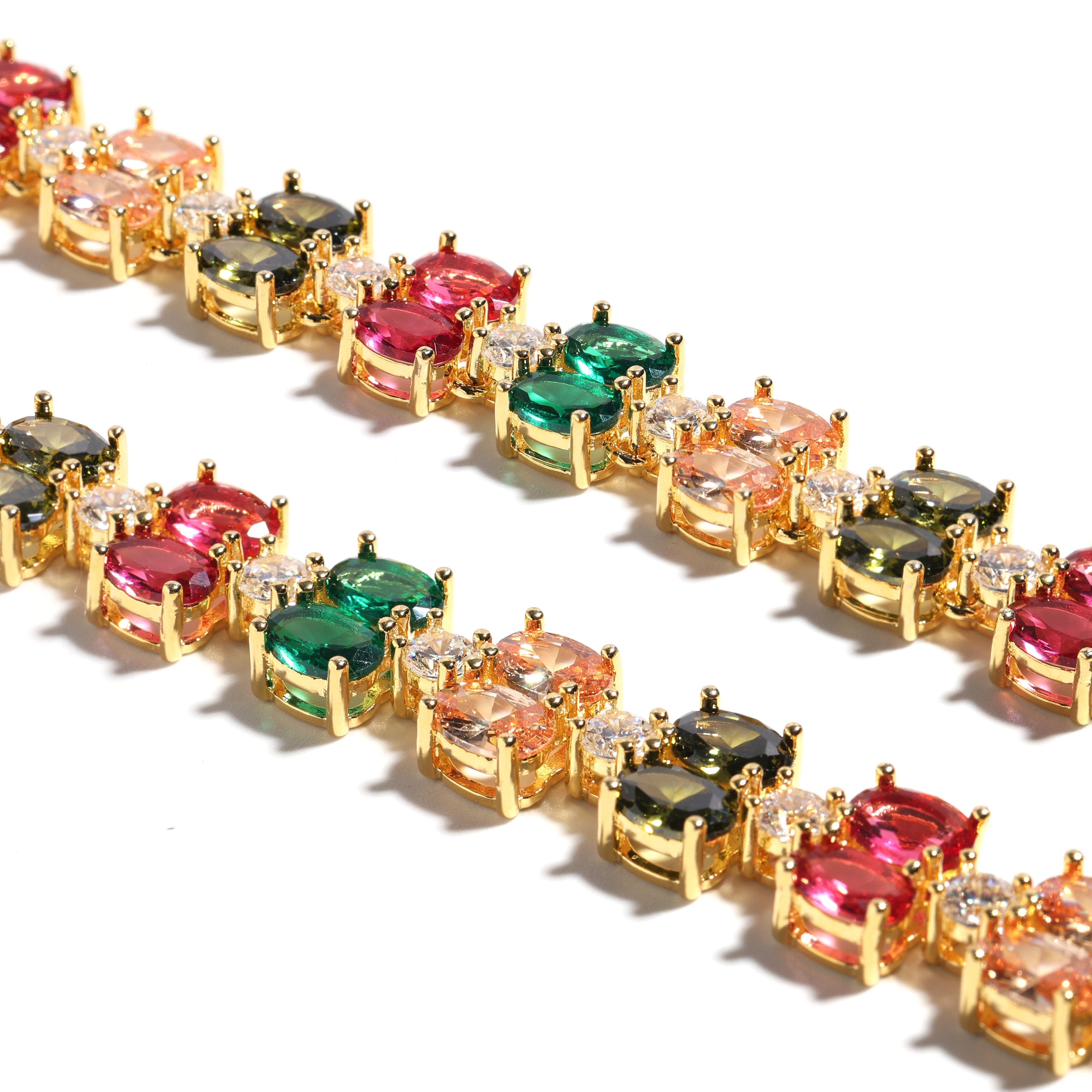 Double Tourmaline Bow Elegance Necklace