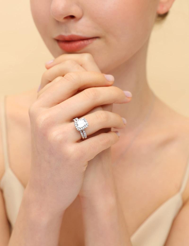 2CT Bridal Ring Set Engagement Rings