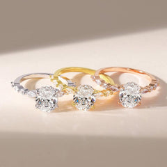 2CT Enagement Rings Oval Cut Promise Ring