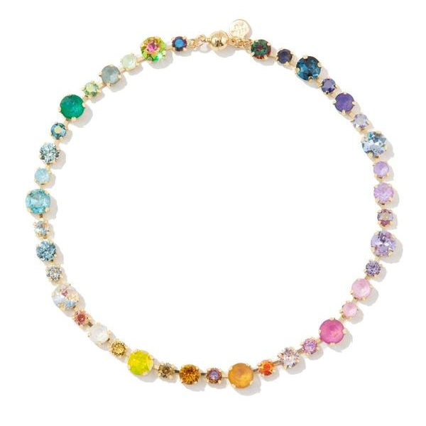 Sweet Macaron Rainbow Gemstone Necklace